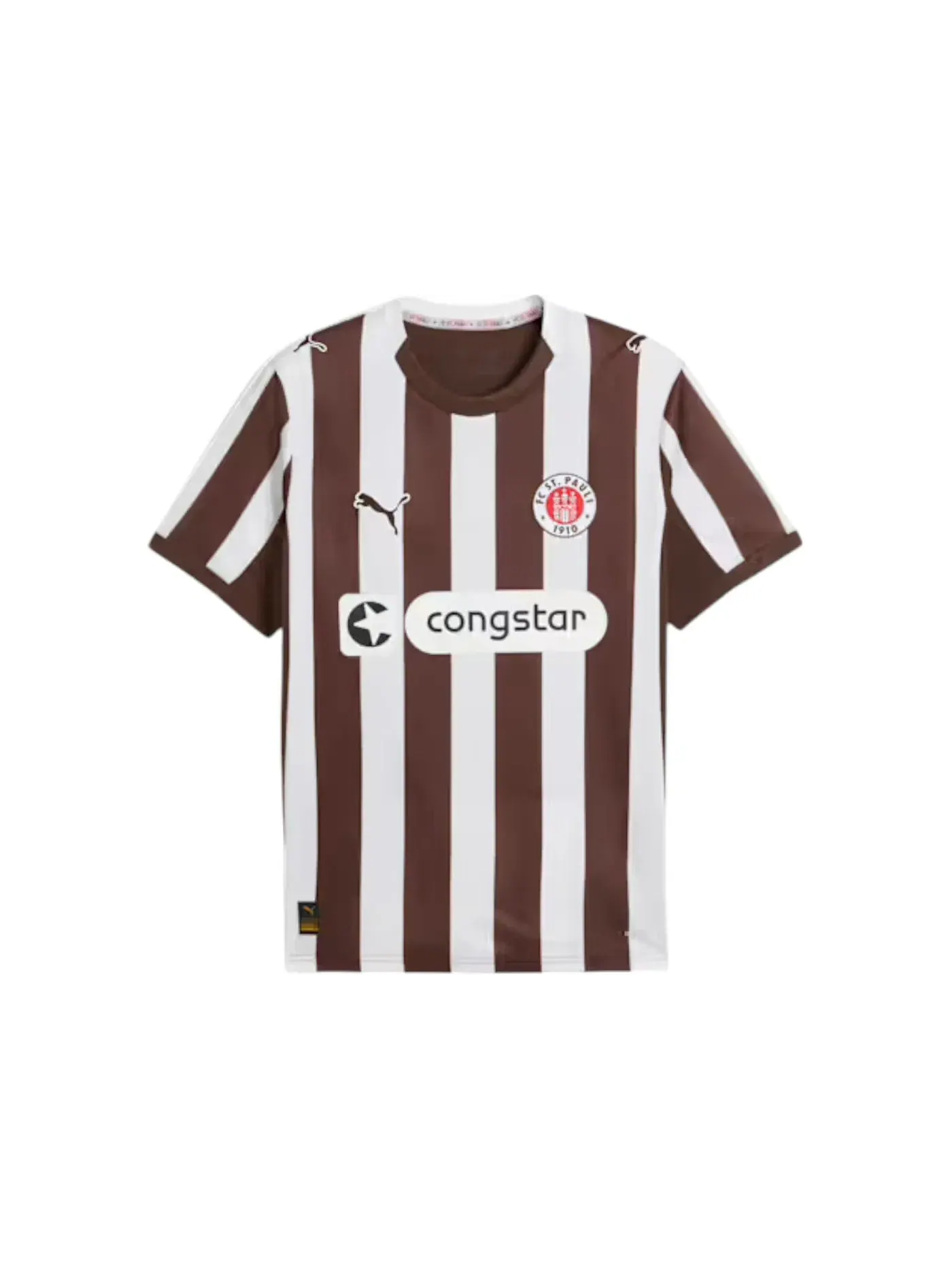 Мужская футбольная джерси Puma FC St. Pauli '25/'26 Home — изображение 1 из 2, коричневый/белый