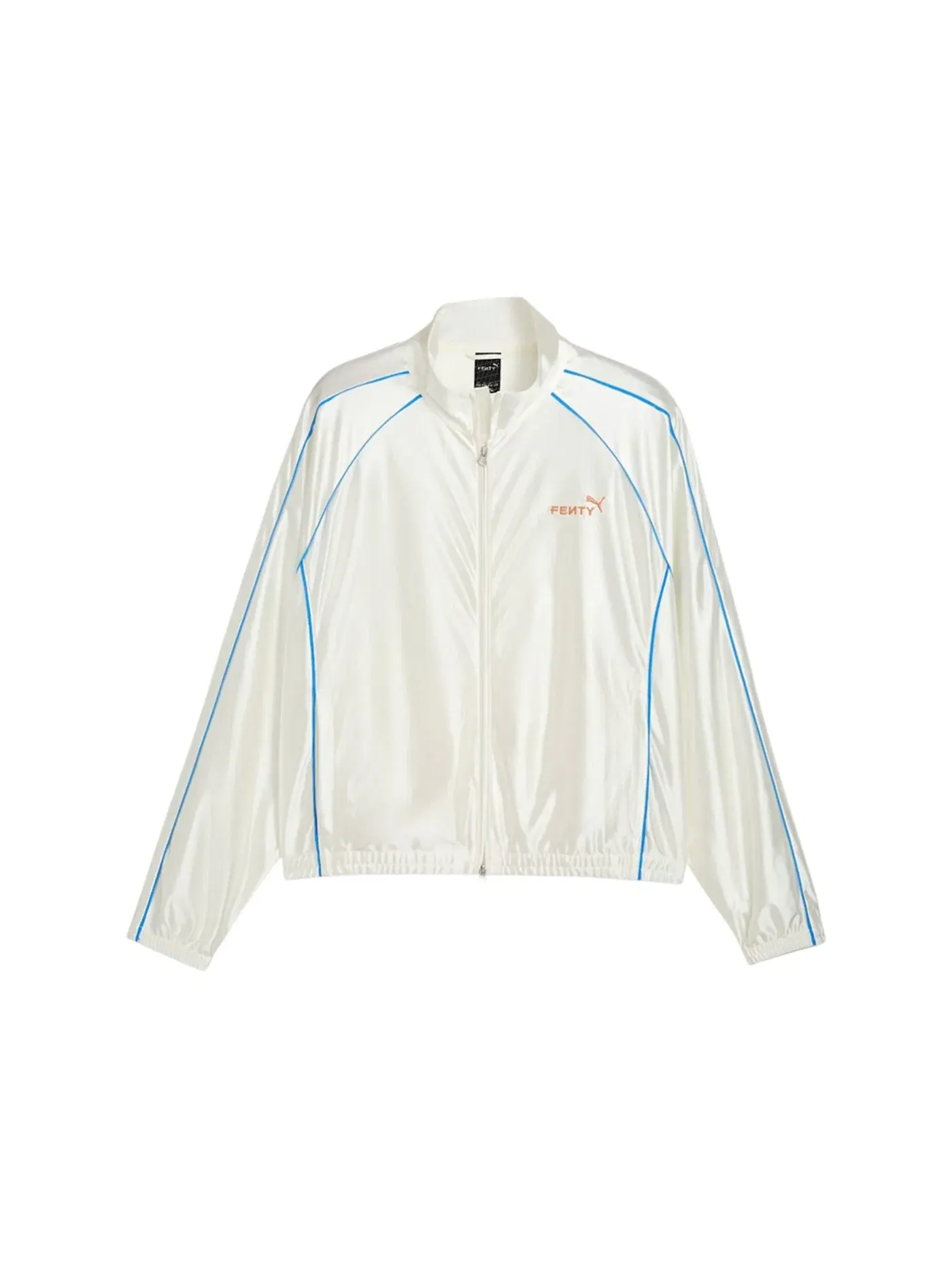 Мужская куртка-бомбер с принтом Puma Fenty x T7 Piping Full Zip Track Jacket — изображение 1 из 2, белый