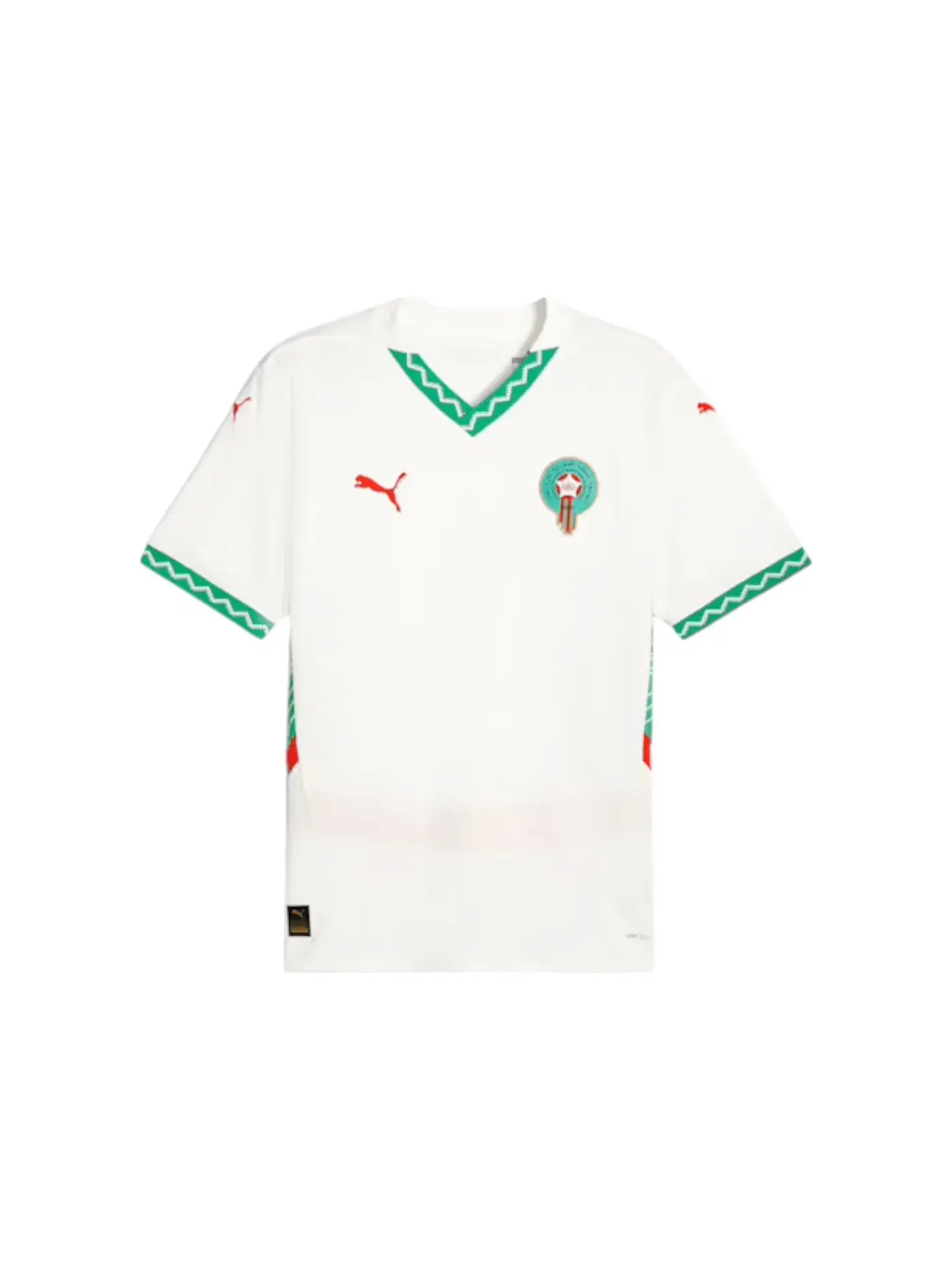 Мужская футбольная джерси Puma Morocco 2025 Away Replica Jersey — изображение 1 из 2, белый/зеленый/красный