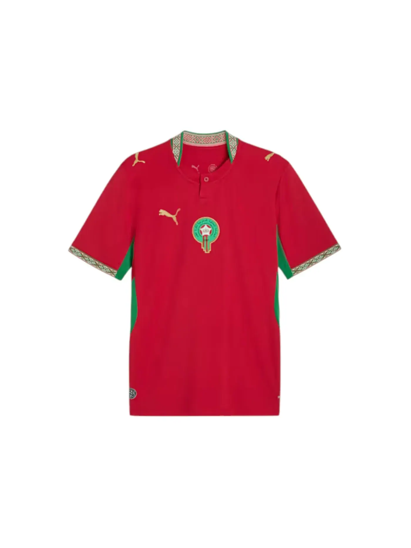 Мужская футбольная джерси с принтом Puma Morocco Home Jersey Fast Red Victory Gold — изображение 1 из 1, красный золотистый