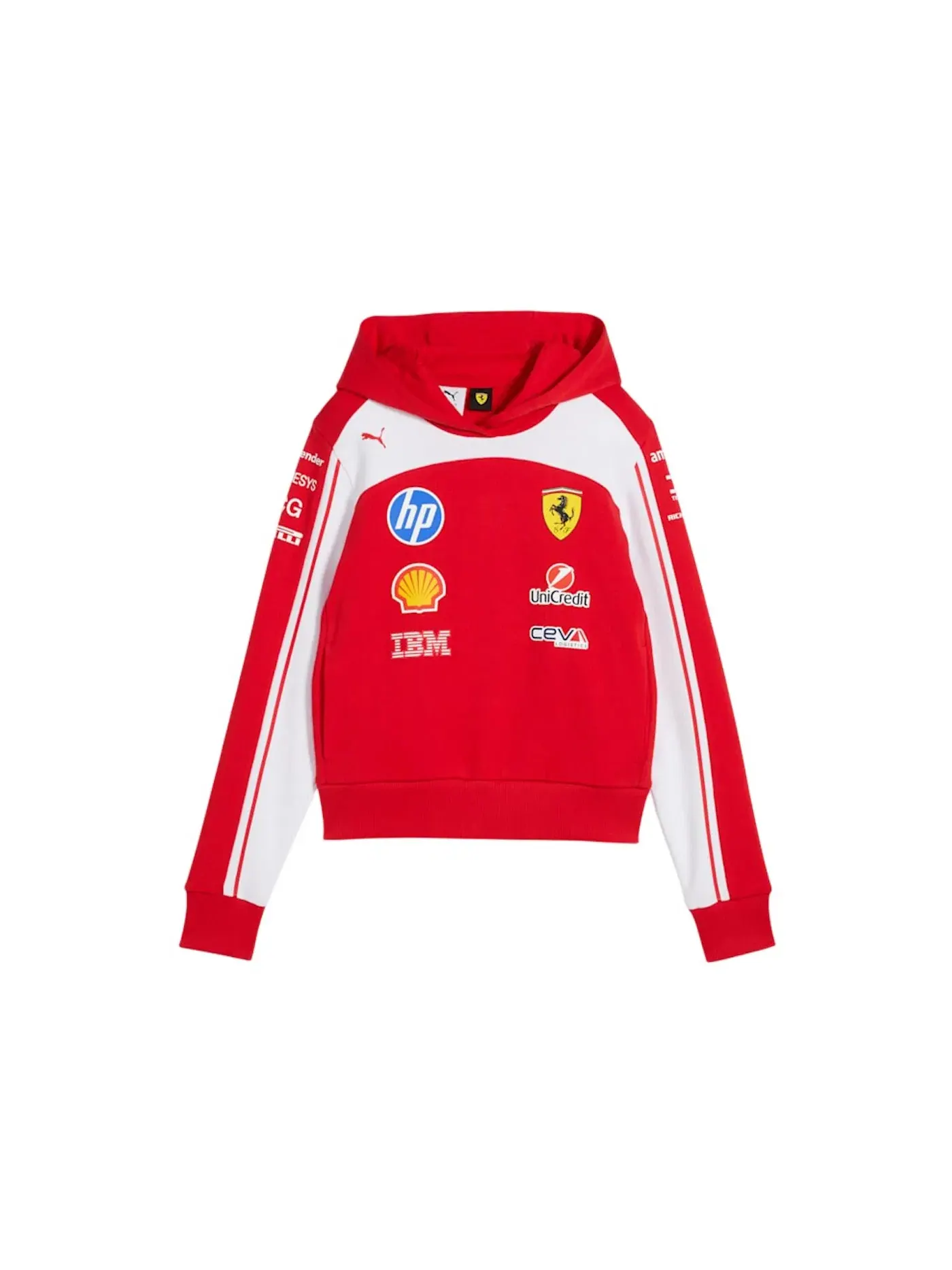 Женская укороченная худи с принтом Scuderia Ferrari Puma Puma Red — изображение 1 из 2