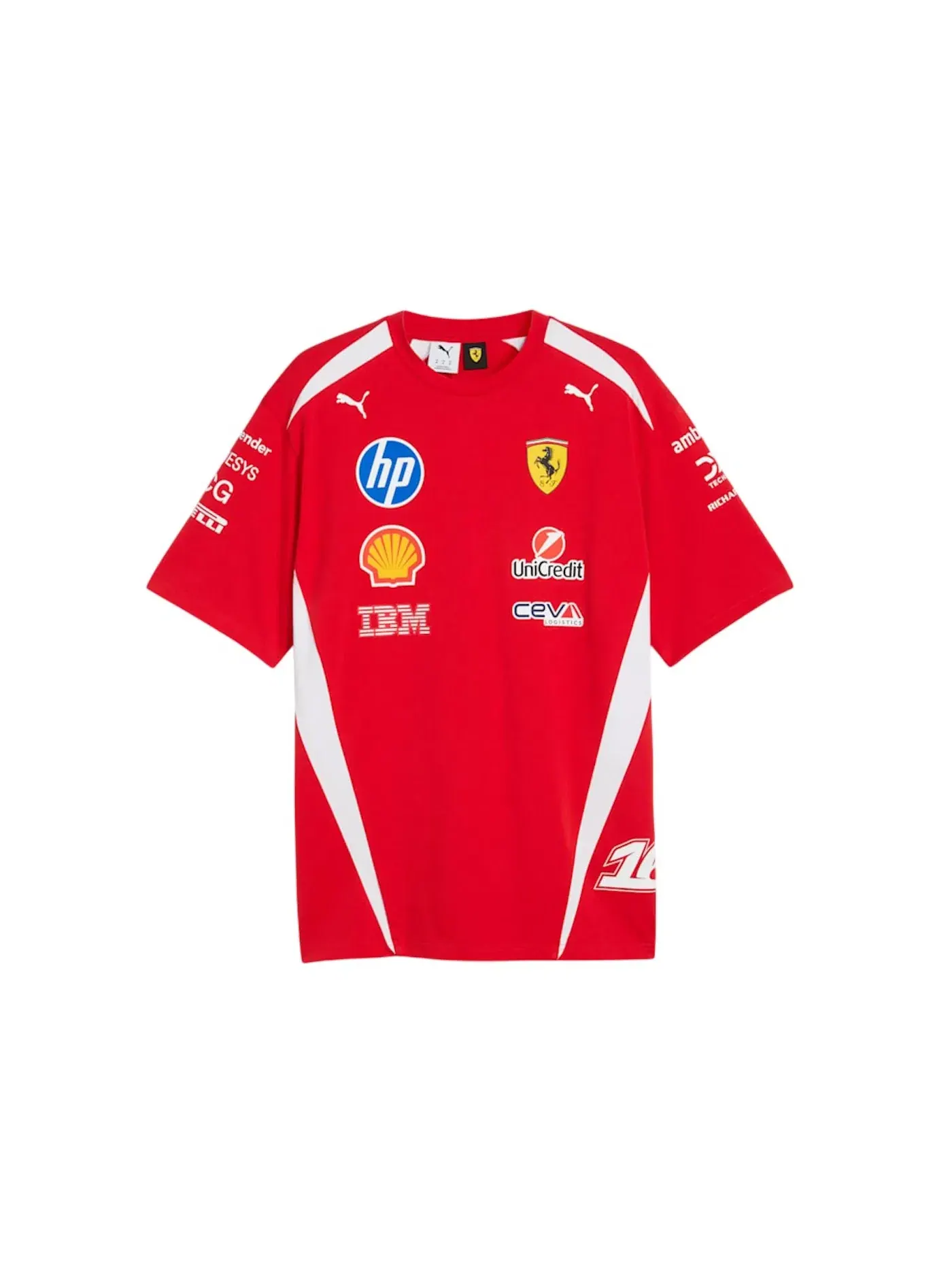 Мужская футболка с принтом Puma Scuderia Ferrari HP Replica T-shirt (charles leclerc Edition) Puma Puma Red-CLC