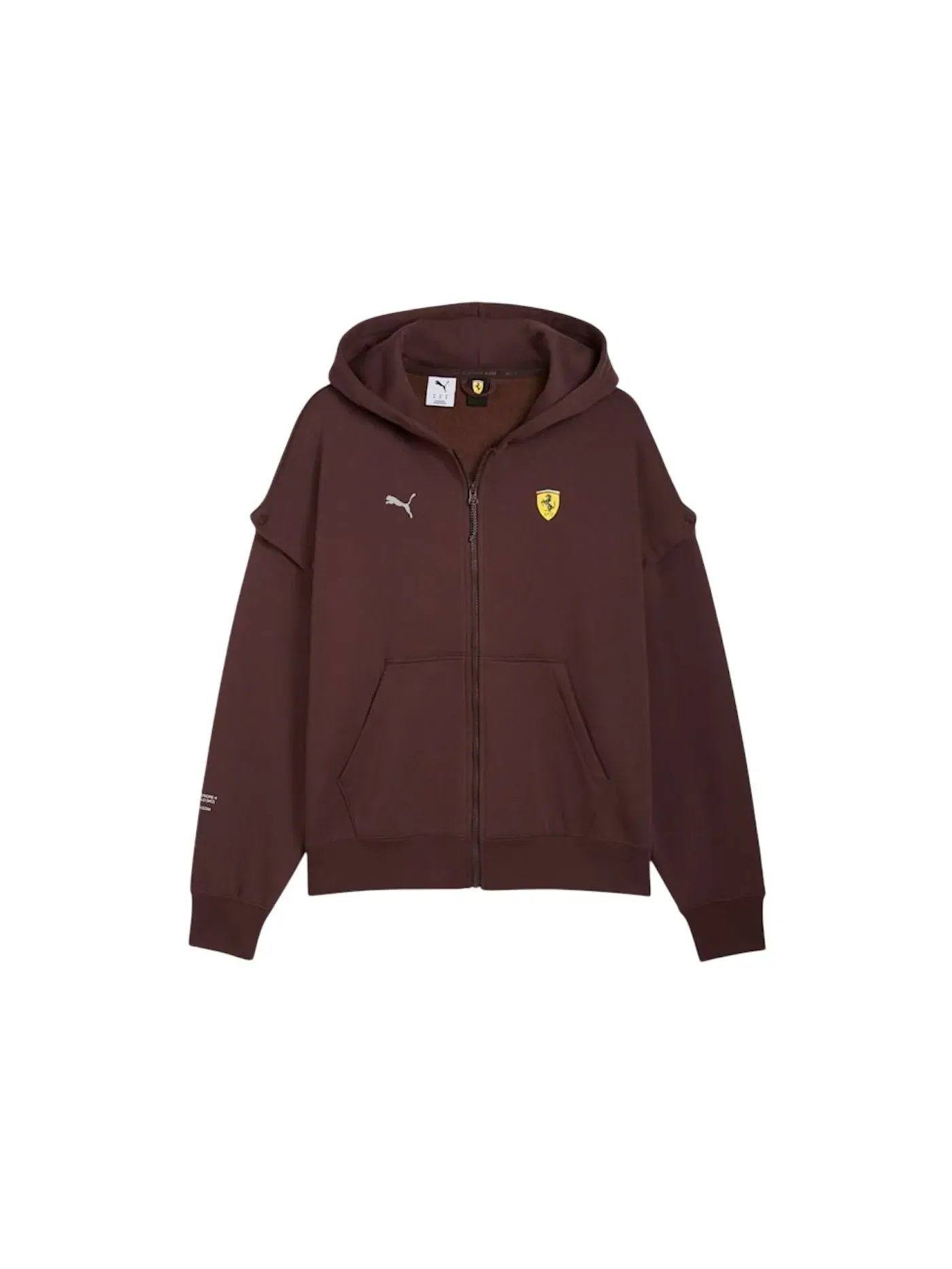 Мужская худи оверсайз с принтом Scuderia Ferrari Premium Oversized Hoodie Puma — изображение 1 из 2, коричневый