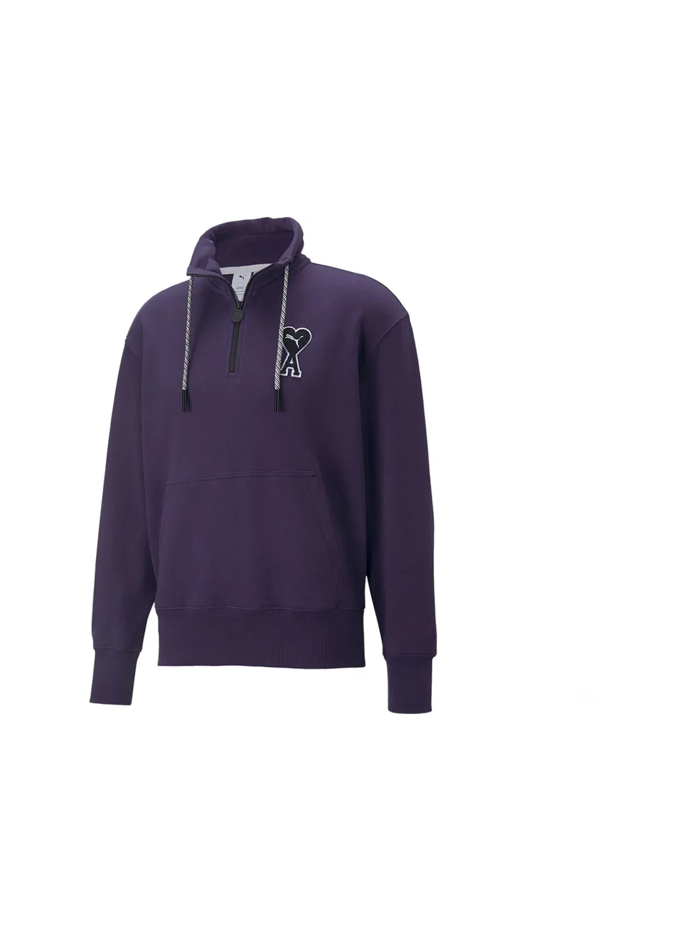 Унисекс свитшот с длинным рукавом Puma x Ami Half Zip Sweatshirt Puma — изображение 1 из 1, сливовый