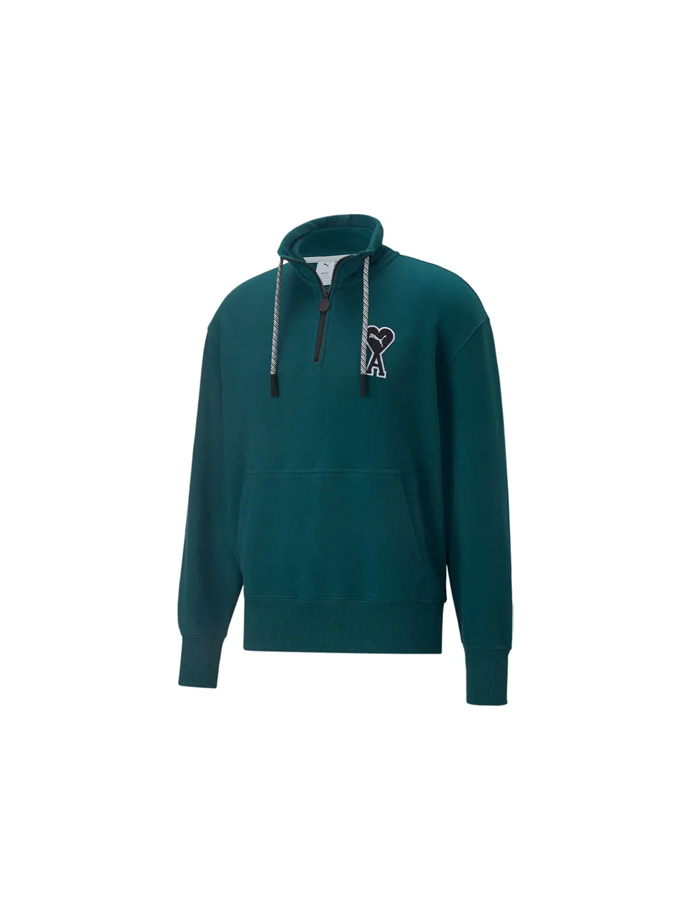 Детский свитшот с длинным рукавом Puma x Ami Half Zip Sweatshirt Puma — изображение 1 из 1, зеленый