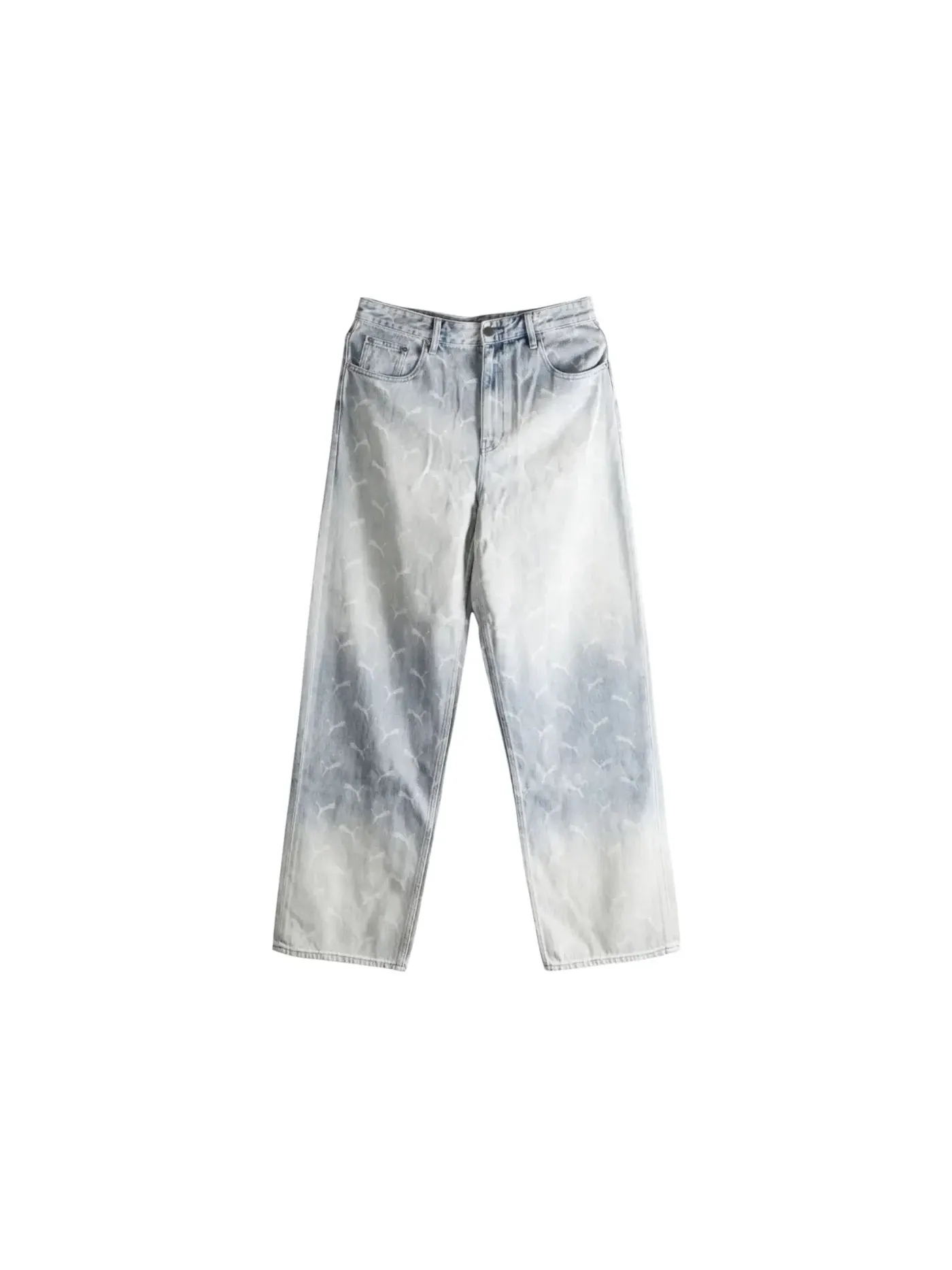 Унисекс джинсы с принтом Puma x A$AP Rocky Laser Monogram Denim Jean — изображение 1 из 1, светлая стирка