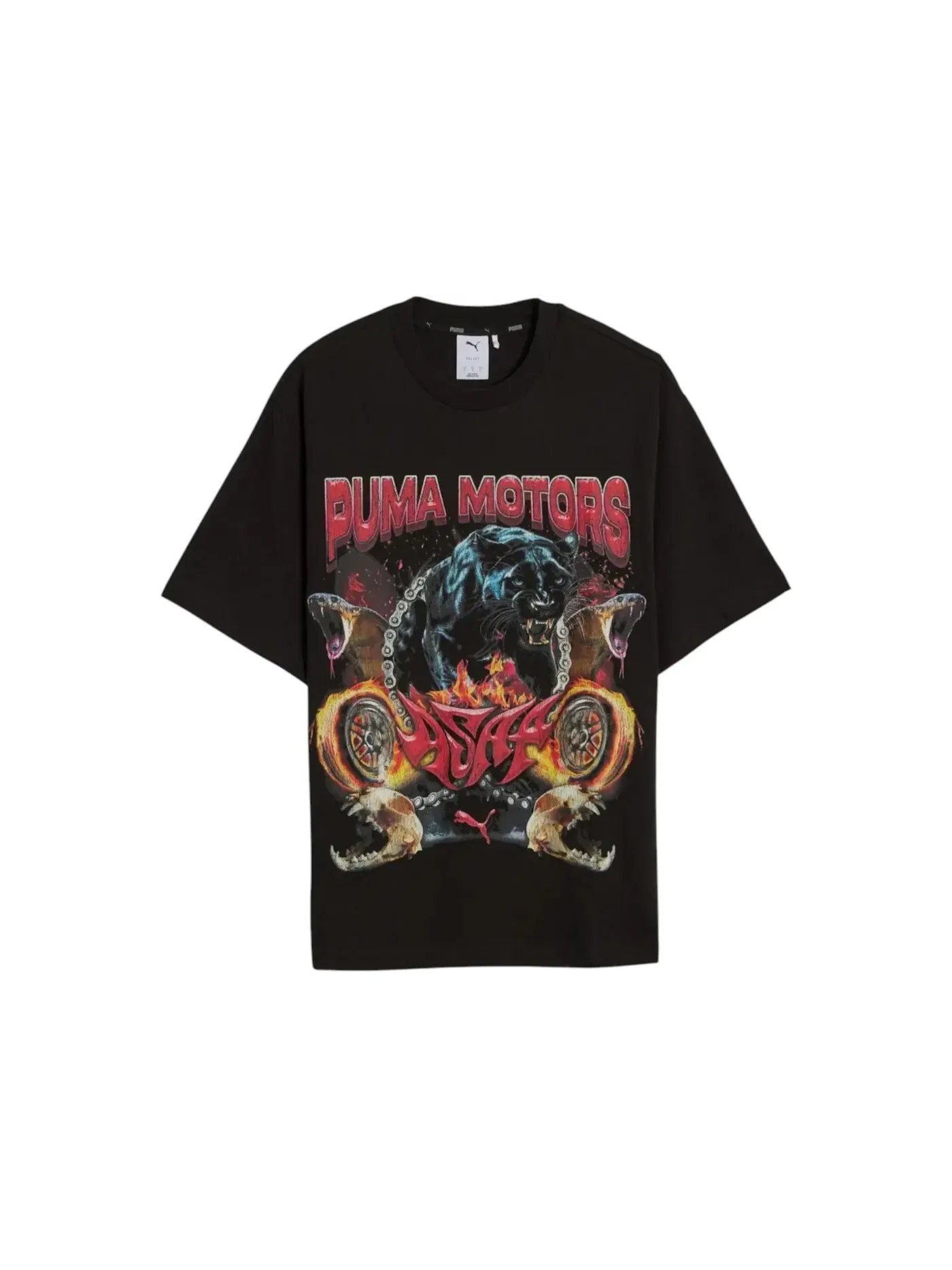 Унисекс футболка с принтом Puma x A$AP Rocky Motors Tee Puma — изображение 1 из 1, черный