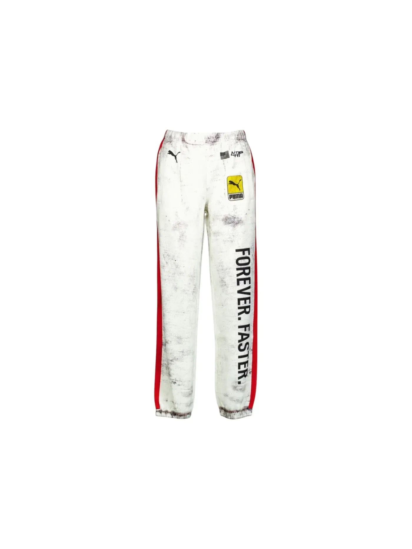 Унисекс спортивные штаны с принтом Puma x A$AP ROCKY Sweatpants — изображение 1 из 1, белый мульти