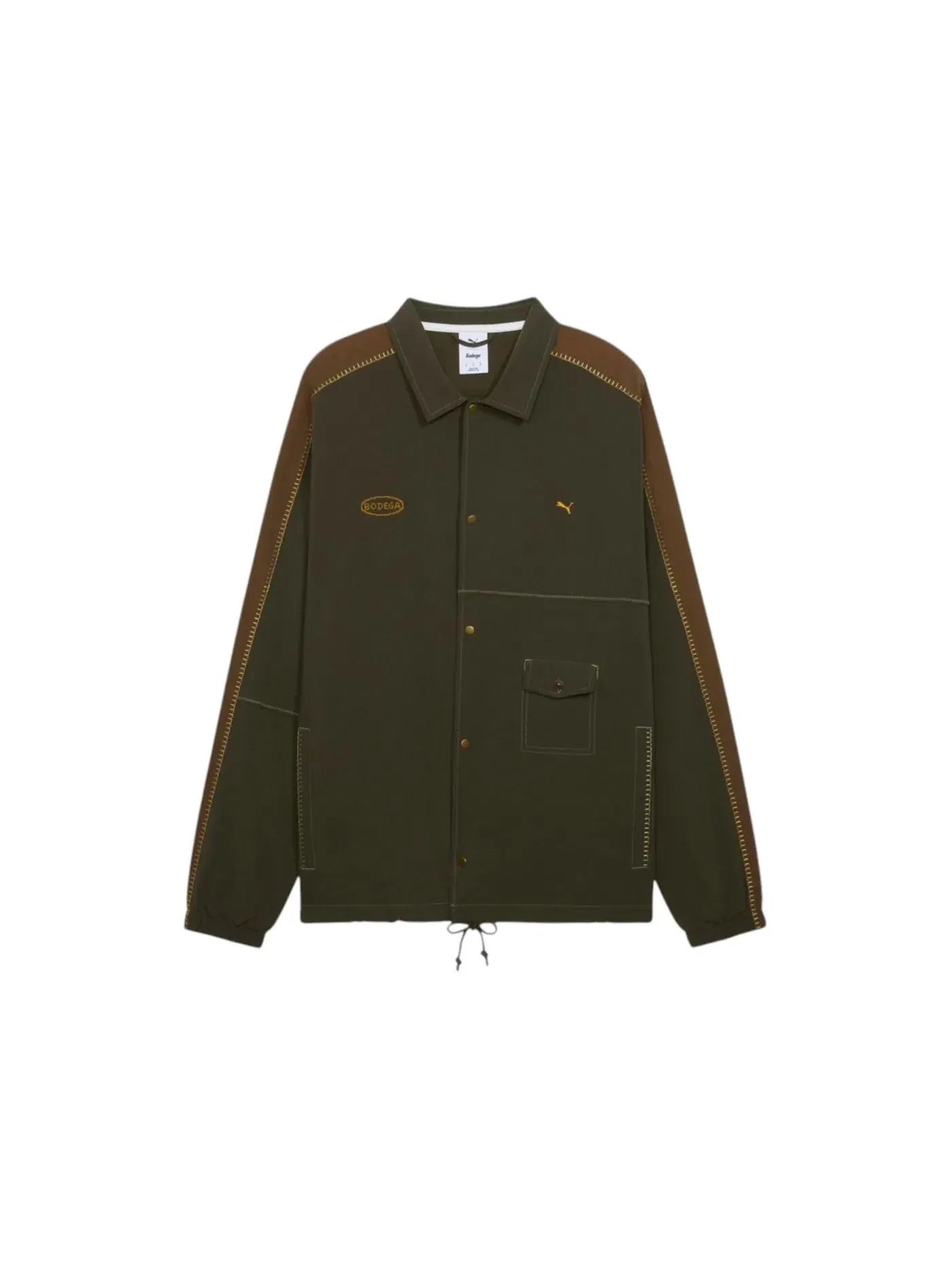 Мужская куртка-бомбер с принтом Puma x Bodega T7 Coaches Jacket Dark Olive — изображение 1 из 2