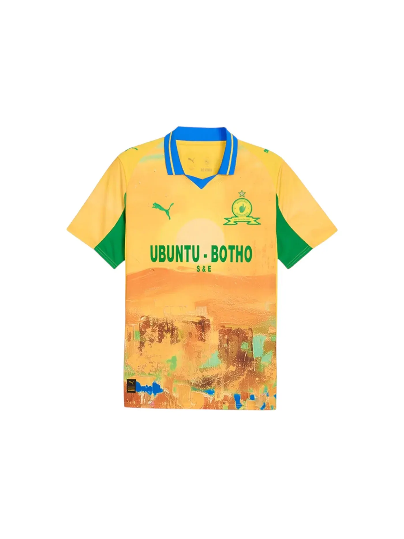Мужская футбольная реплика джерси Puma x Kidsuper Mamelodi Sundowns Crew Neck Pele Yellow/Fast Green — изображение 1 из 2