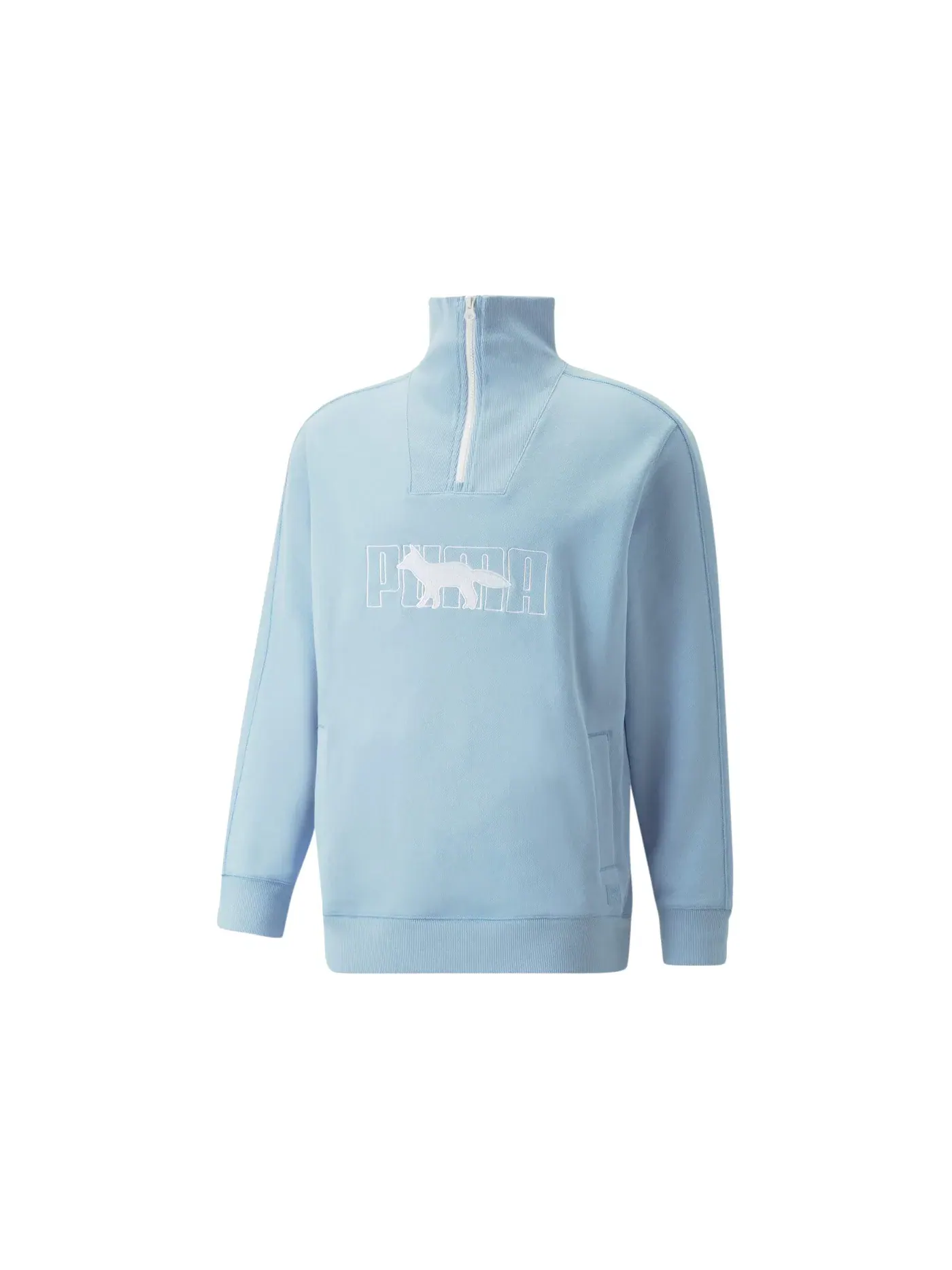 Мужской свитер с принтом Puma x Maison Kitsune Half-Zip Sweater