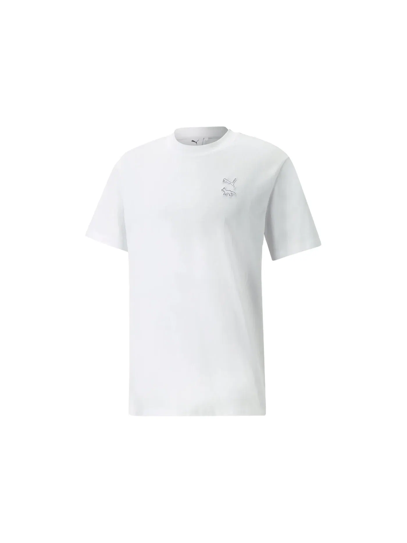 Мужская футболка с принтом Puma x Maison Kitsune Tee Puma — изображение 1 из 1, белый