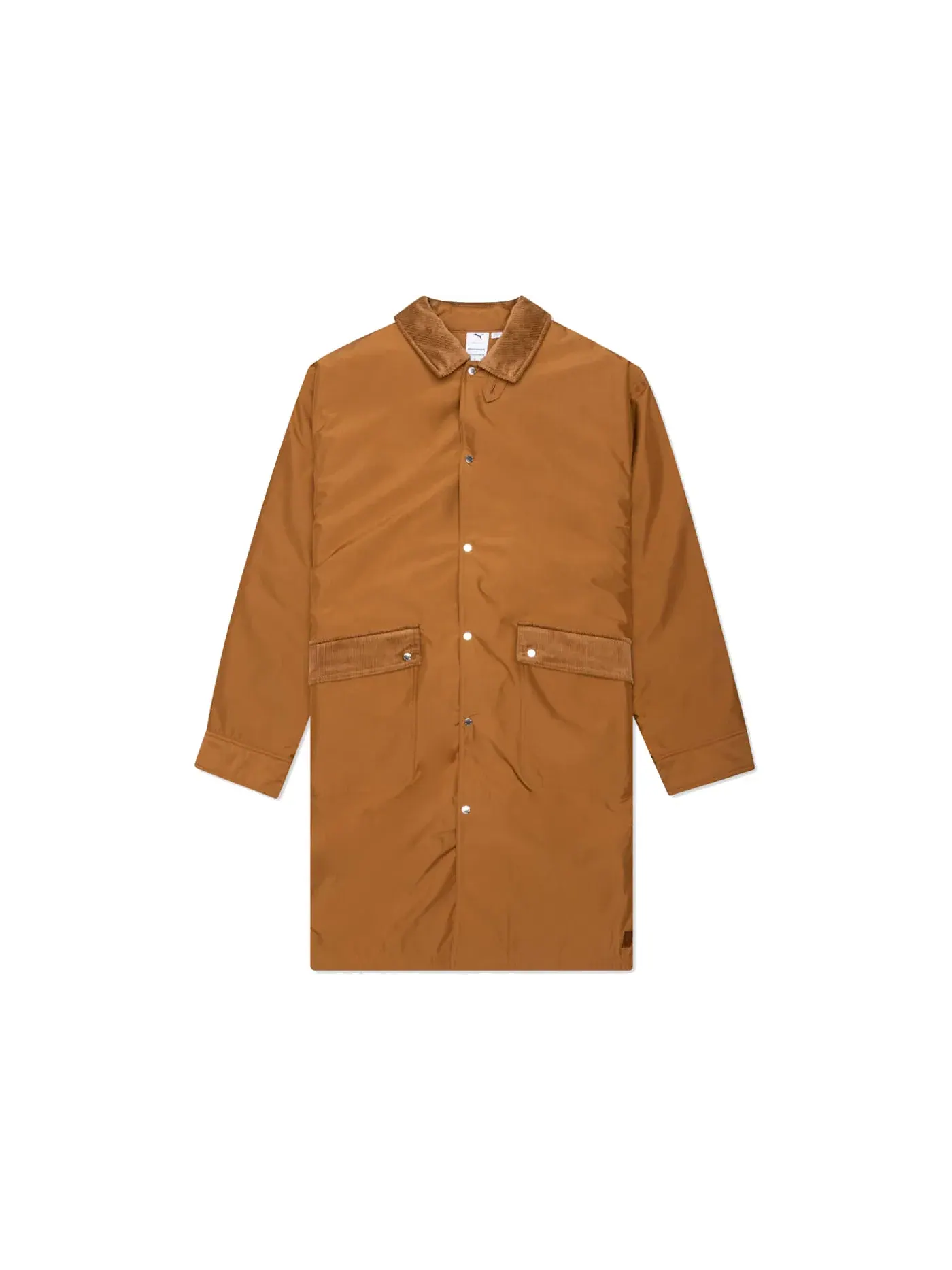 Мужское пальто с поясом Puma x Maison Kitsune Coat — изображение 1 из 2, коричневый