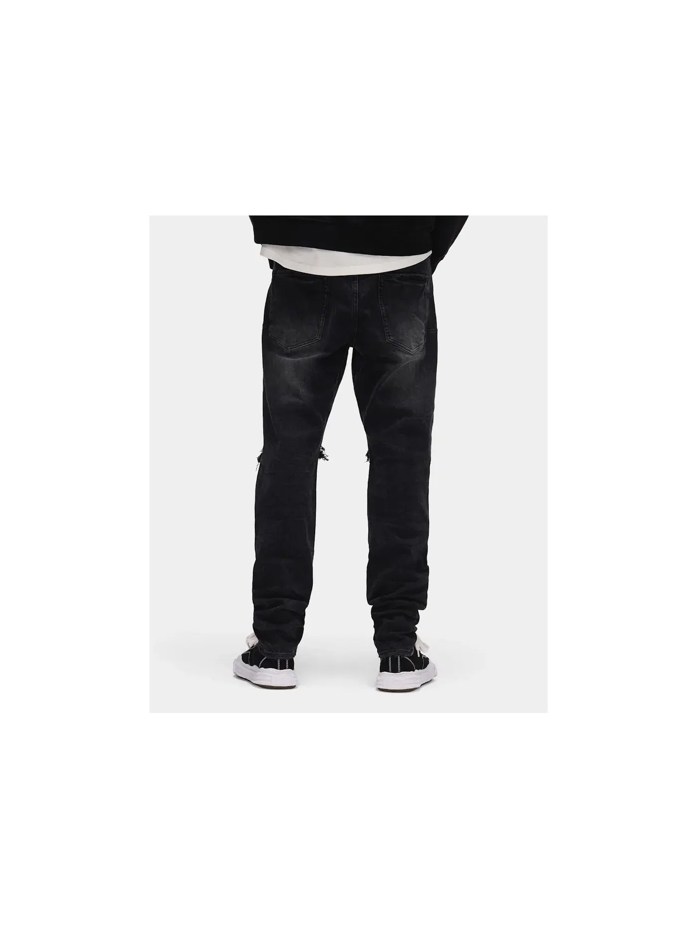 Мужские джинсы с потертостями Jean Purple Brand — изображение 2 из 2, черный