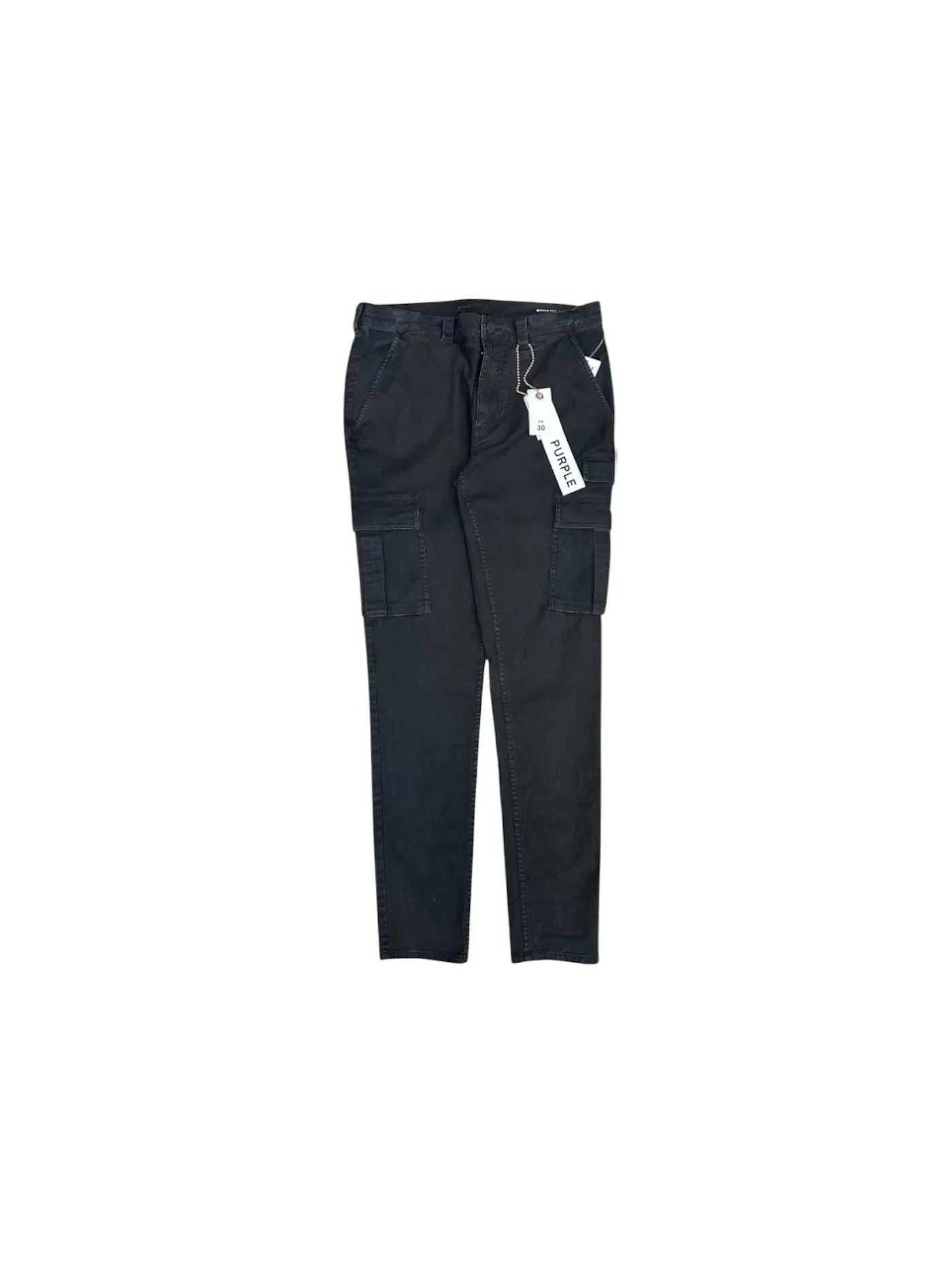 Мужские брюки-карго из brushed twill Pant Purple Brand — изображение 1 из 2, черный