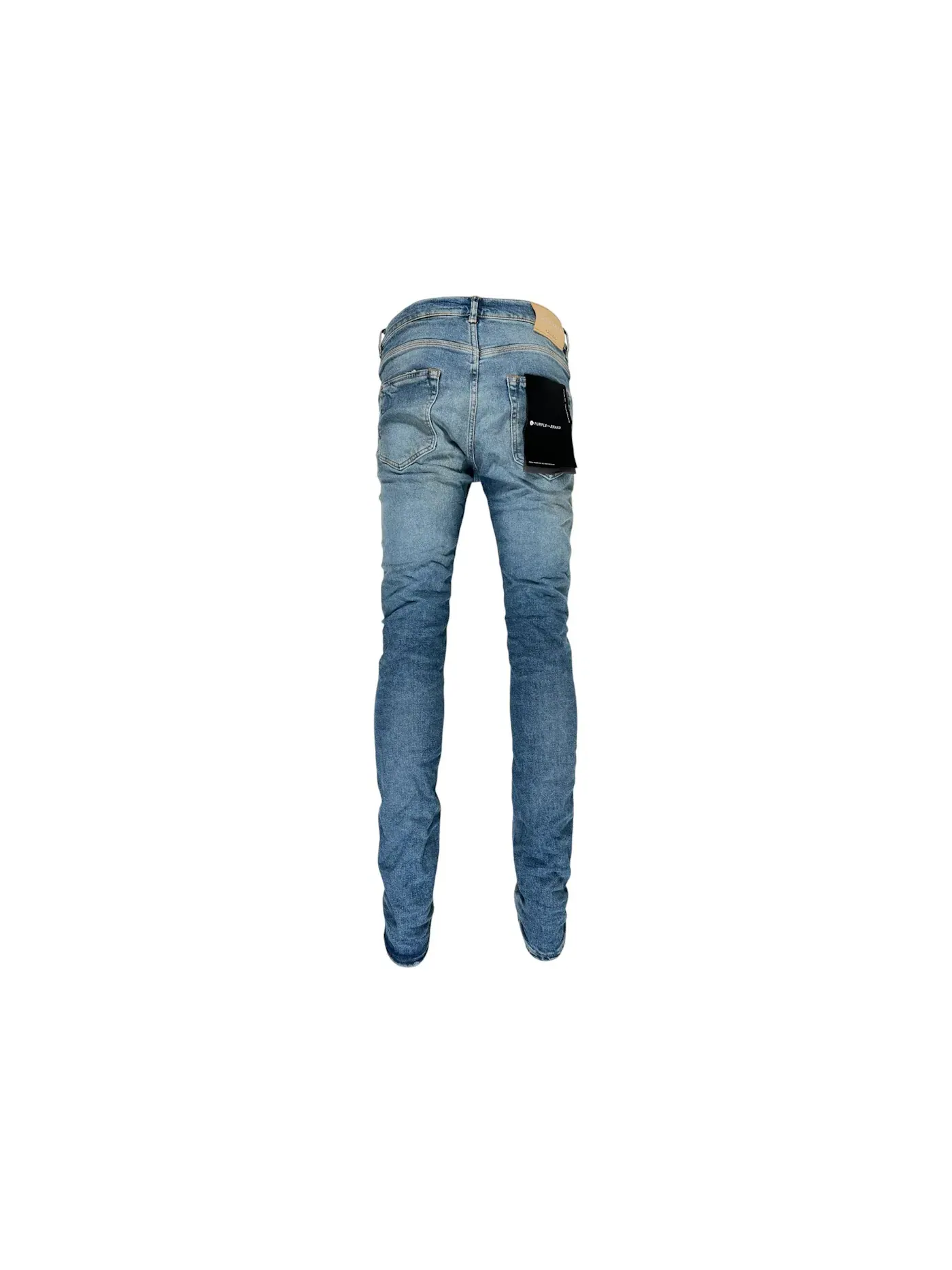 Мужские джинсы с потертостями Purple Brand Jean — изображение 2 из 3, светлый индиго