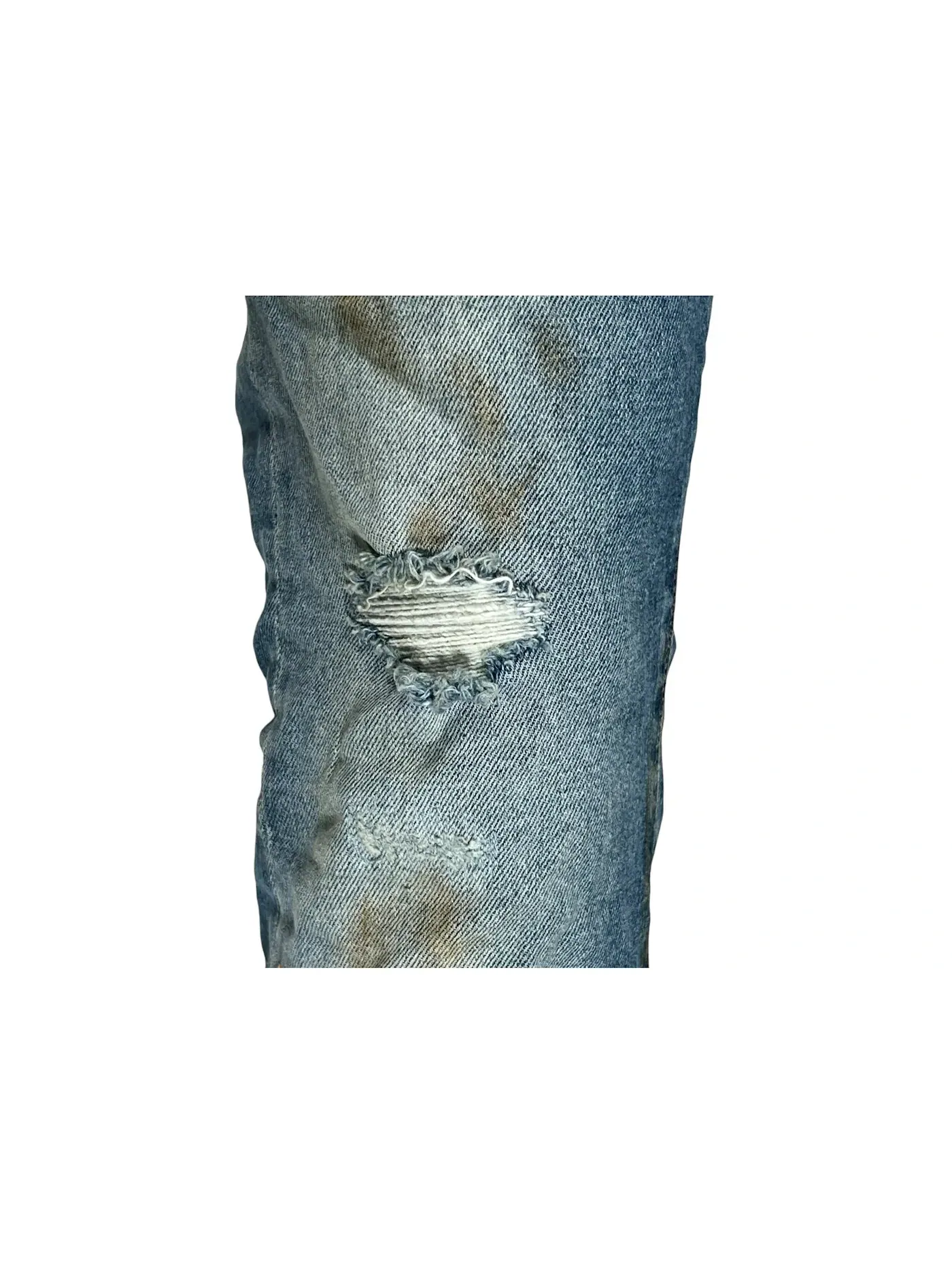 Мужские джинсы с потертостями Purple Brand Jean — изображение 3 из 3, светлый индиго