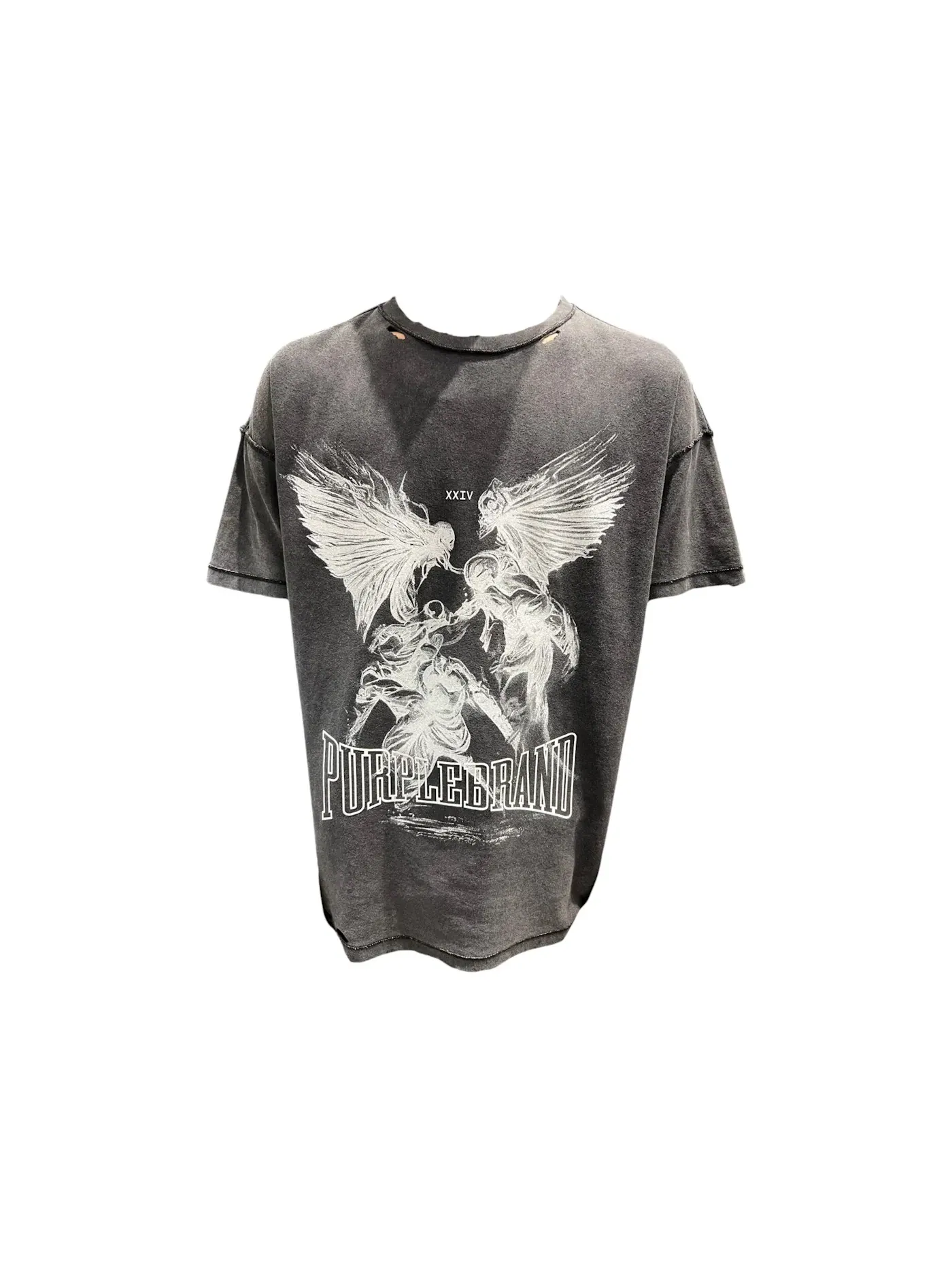 Мужская футболка с принтом Purple Brand Graphic III Textured Inside Out Tee Purple Brand — изображение 1 из 2, черный