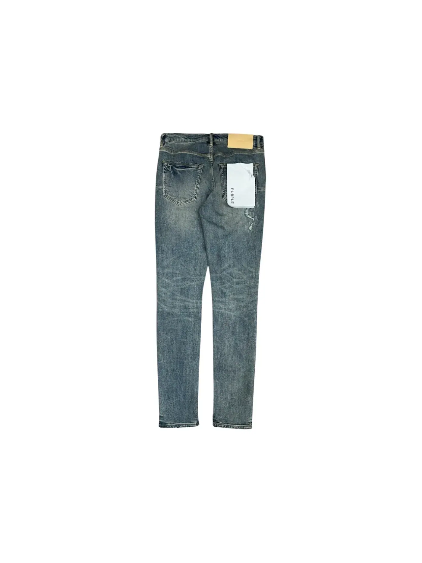 Мужские джинсы с потертостями Purple Brand Jean — изображение 2 из 2, светлый индиго