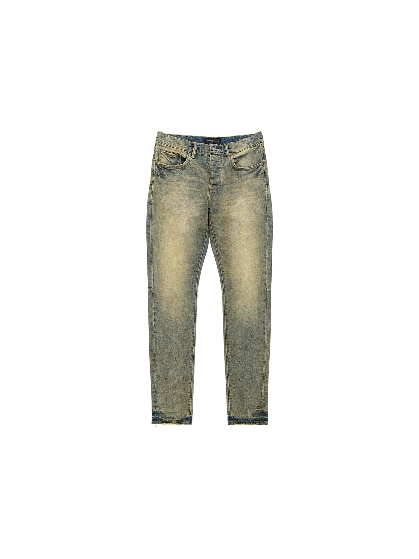 Мужские джинсы с перекрестным декором Jeans Purple Brand — изображение 1 из 1, темный индиго