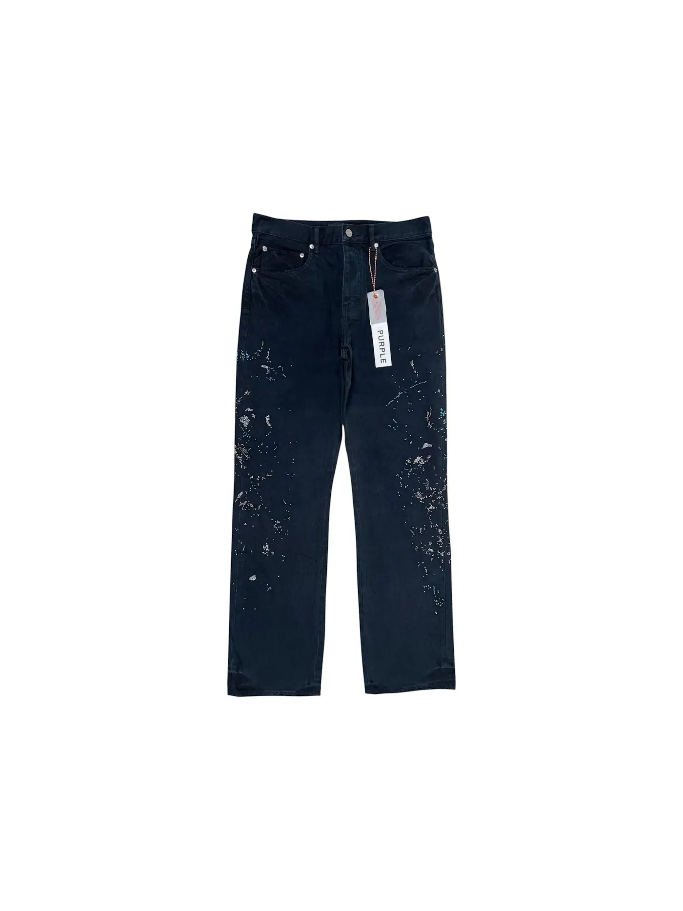 Мужские джинсы с принтом Jeans Purple Brand — изображение 1 из 2, черный