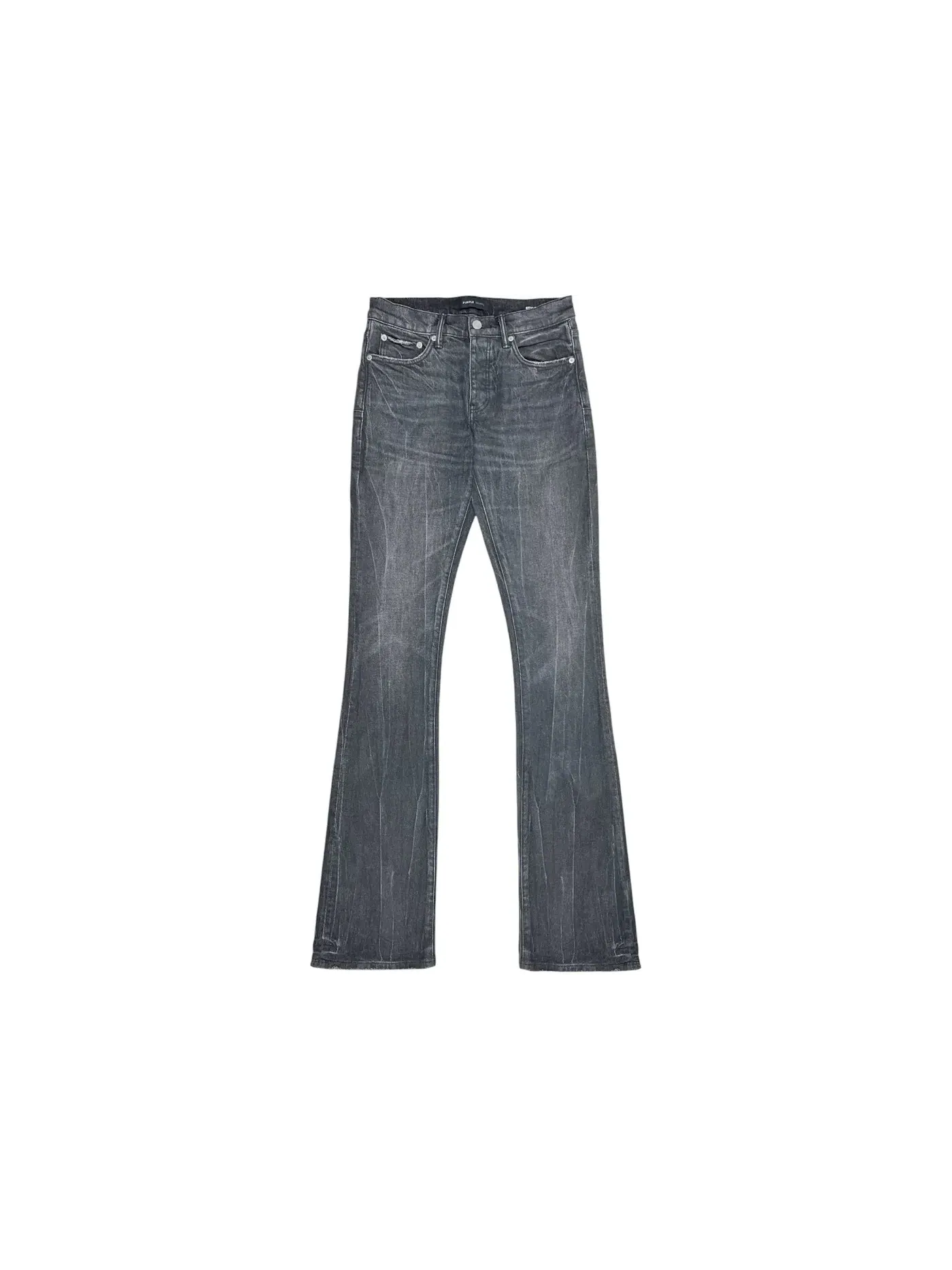 Мужские джинсы клеш с покрытием Super Stack Flare Coated Jean Purple Brand — изображение 1 из 3, черный