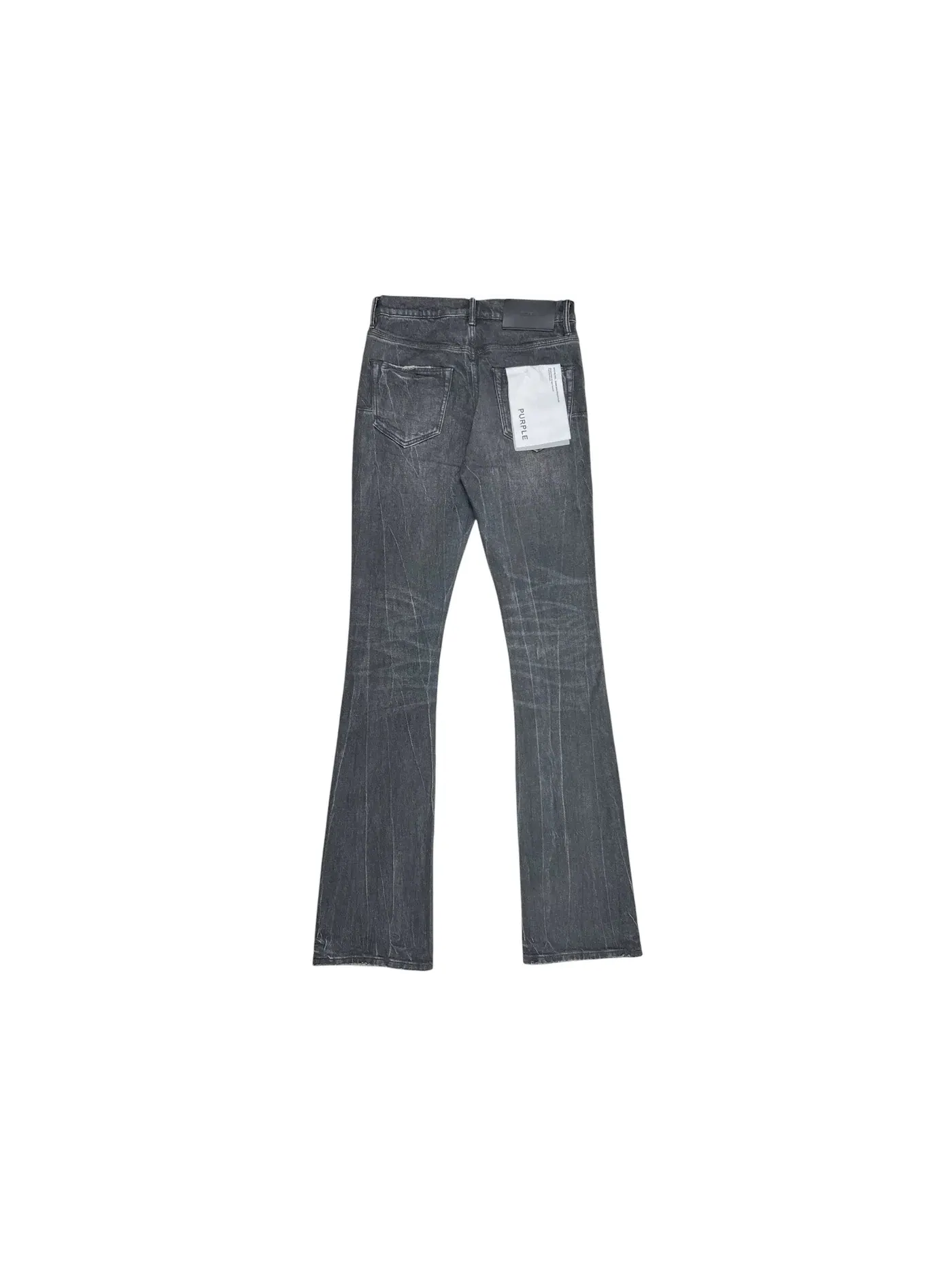 Мужские джинсы клеш с покрытием Super Stack Flare Coated Jean Purple Brand — изображение 2 из 3, черный