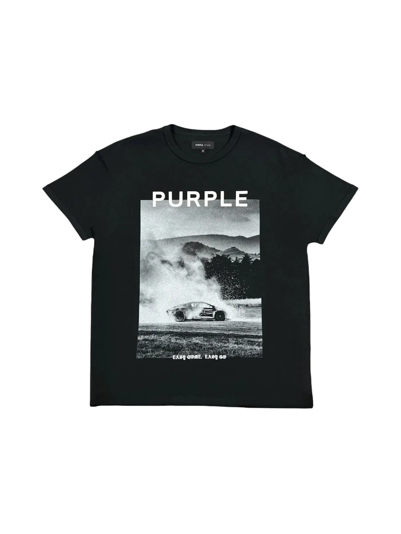 Мужская футболка с текстурированной тканью Purple Brand Tee — изображение 1 из 2, черный