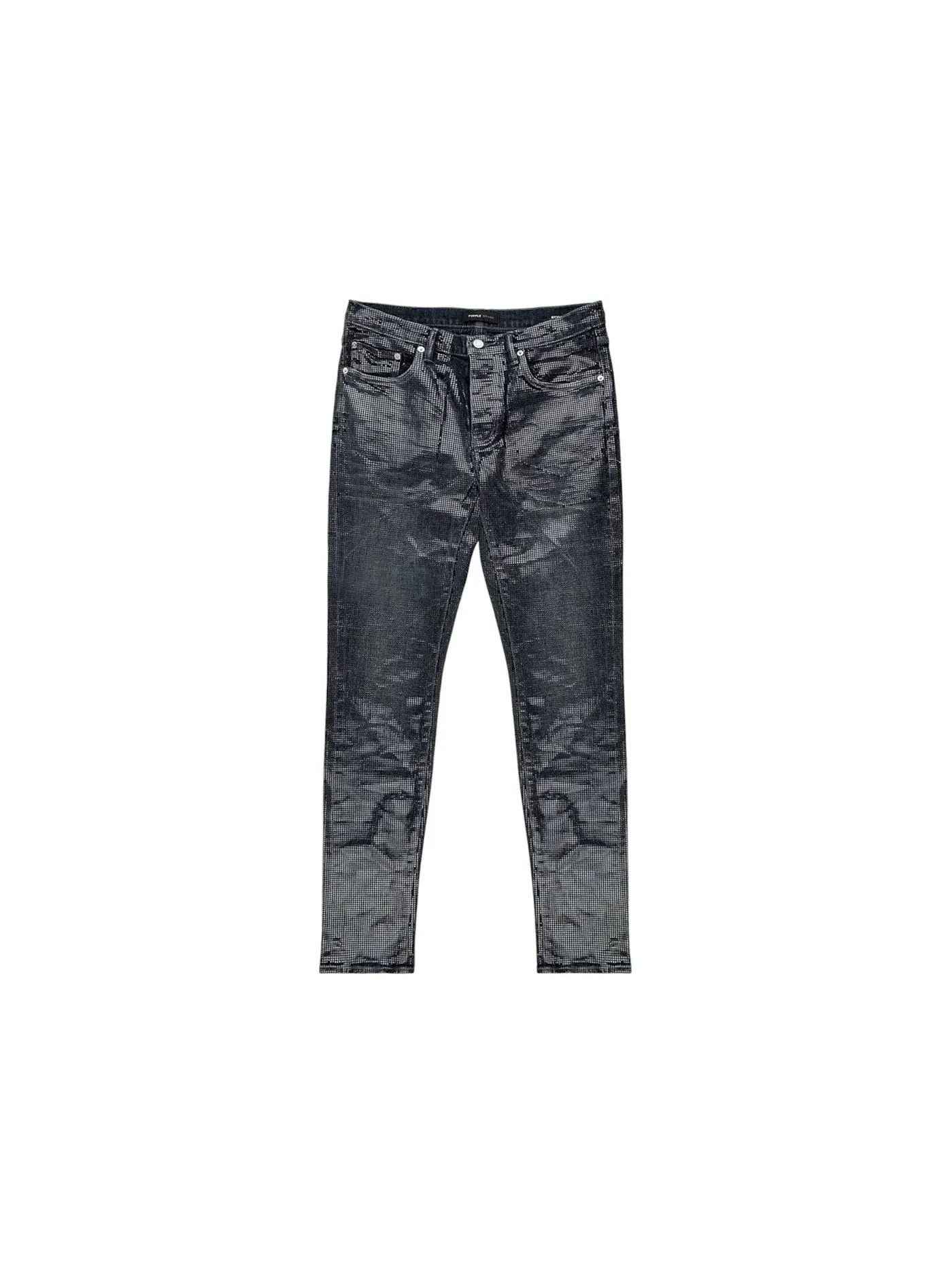 Мужские джинсы с накладками Purple Brand Jean — изображение 1 из 1, черный