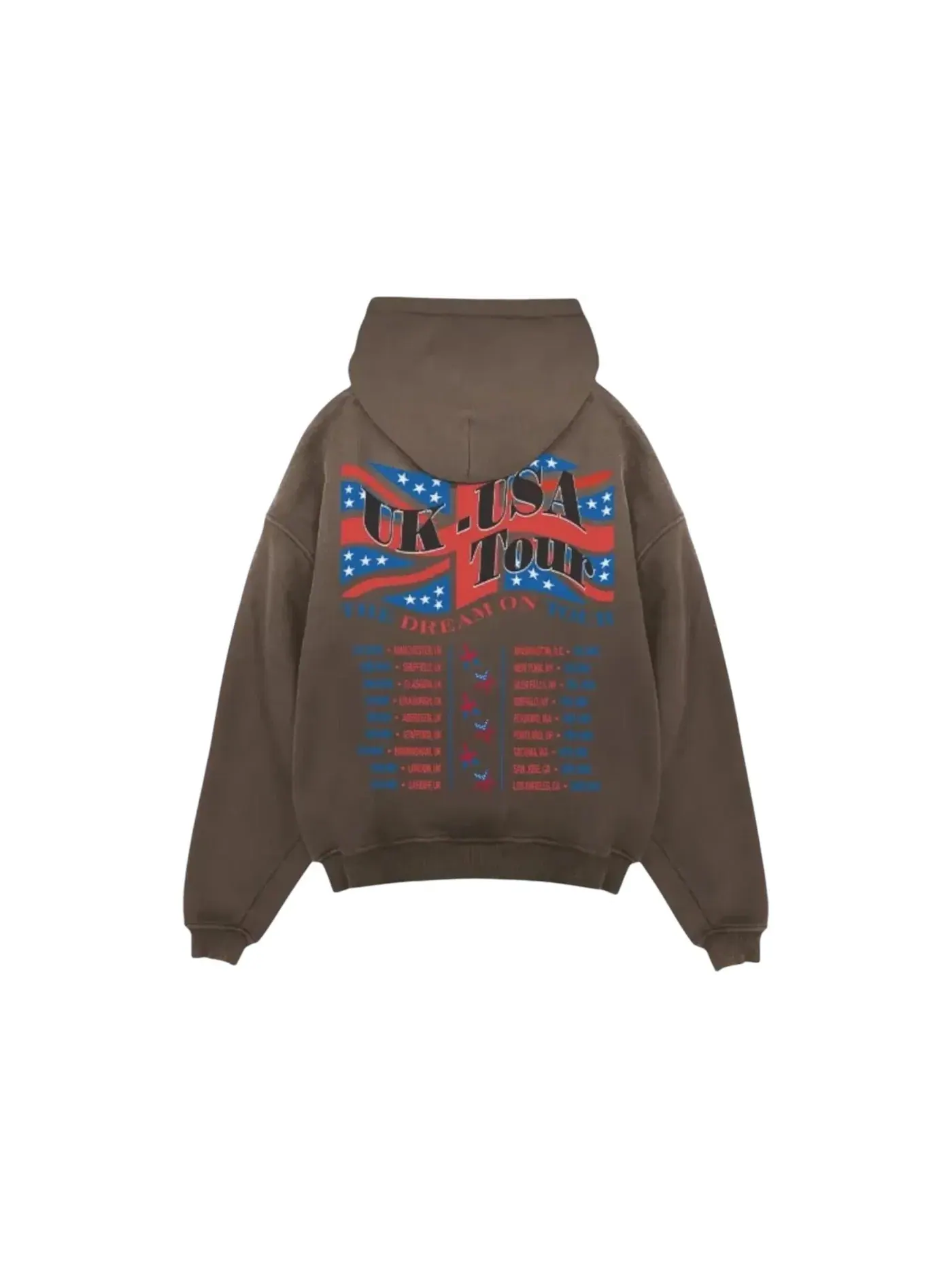 Мужской худи с принтом Represent Dream On Tour Hoodie — изображение 2 из 2, коричневый