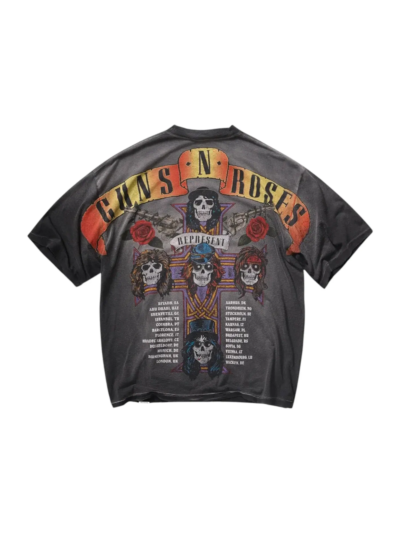 Мужская футболка с принтом Represent GN'R Tour T-shirt — изображение 2 из 2, черный