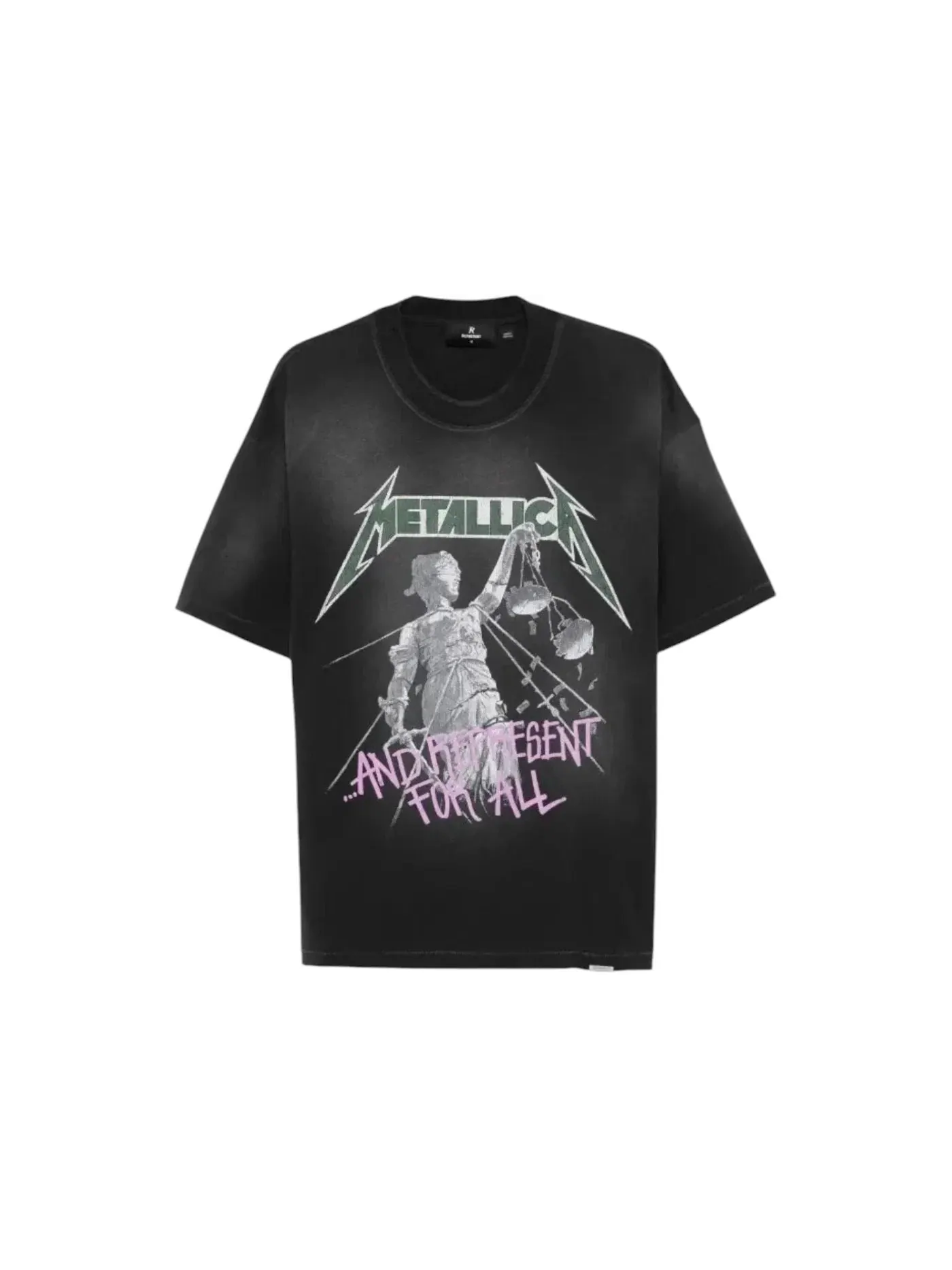 Мужская футболка с принтом Metallica Justice Represent — изображение 1 из 1, черный