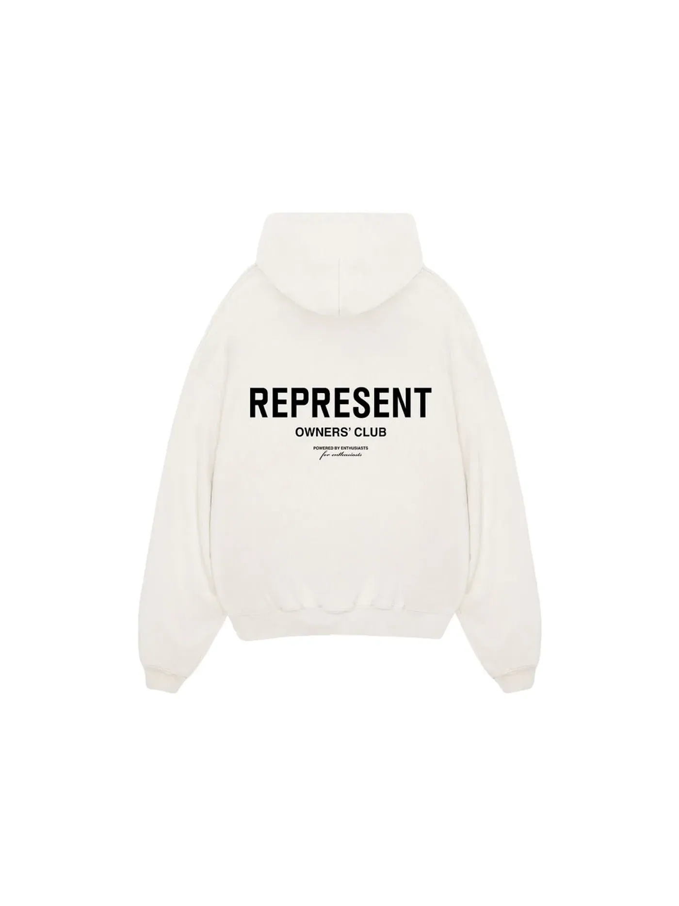 Мужская худи с капюшоном Owner's Club Hoodie Represent — изображение 2 из 2, белый/черный