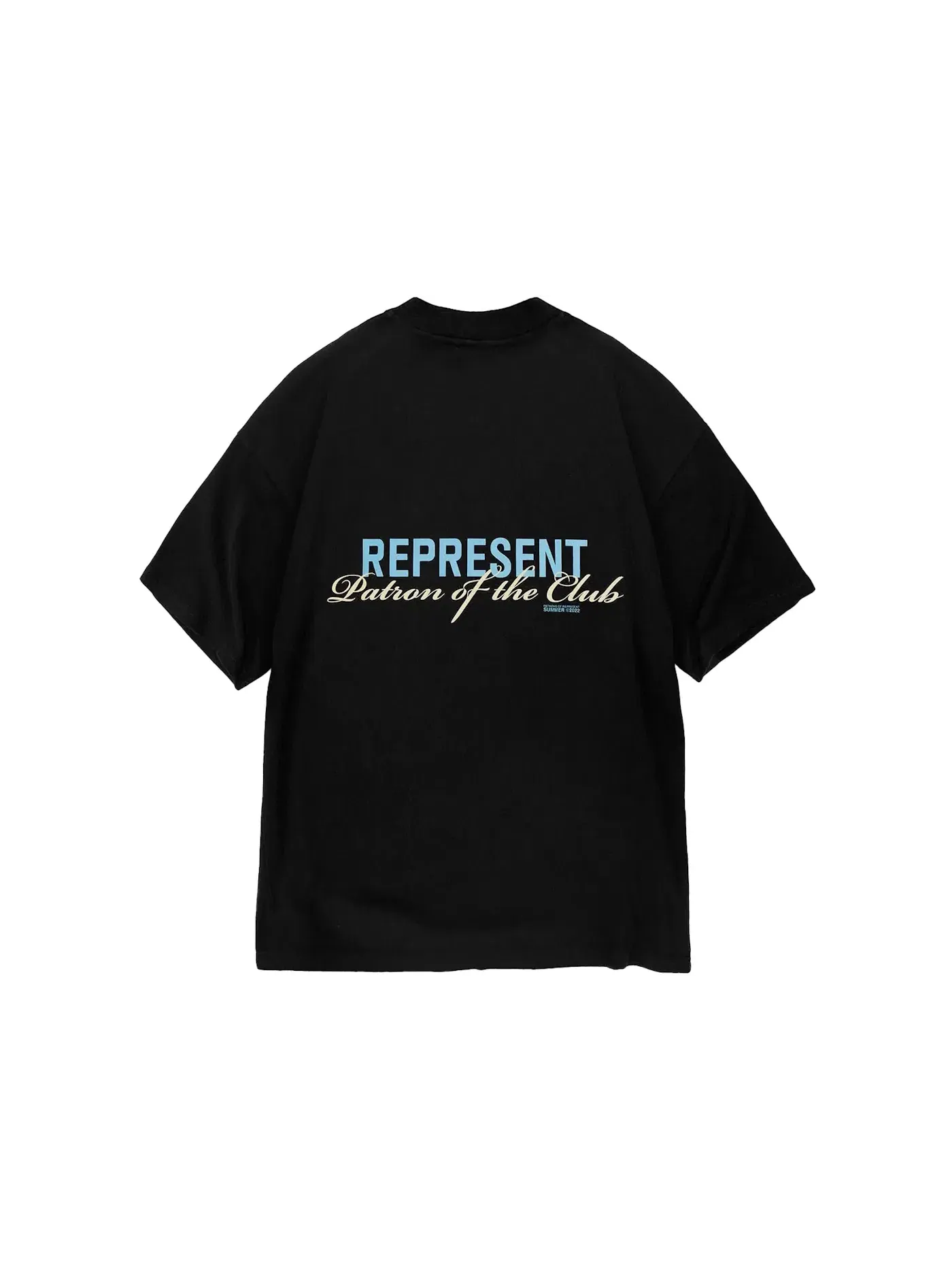 Мужская футболка с принтом Patron Of The Club Tee Represent — изображение 2 из 2, черный