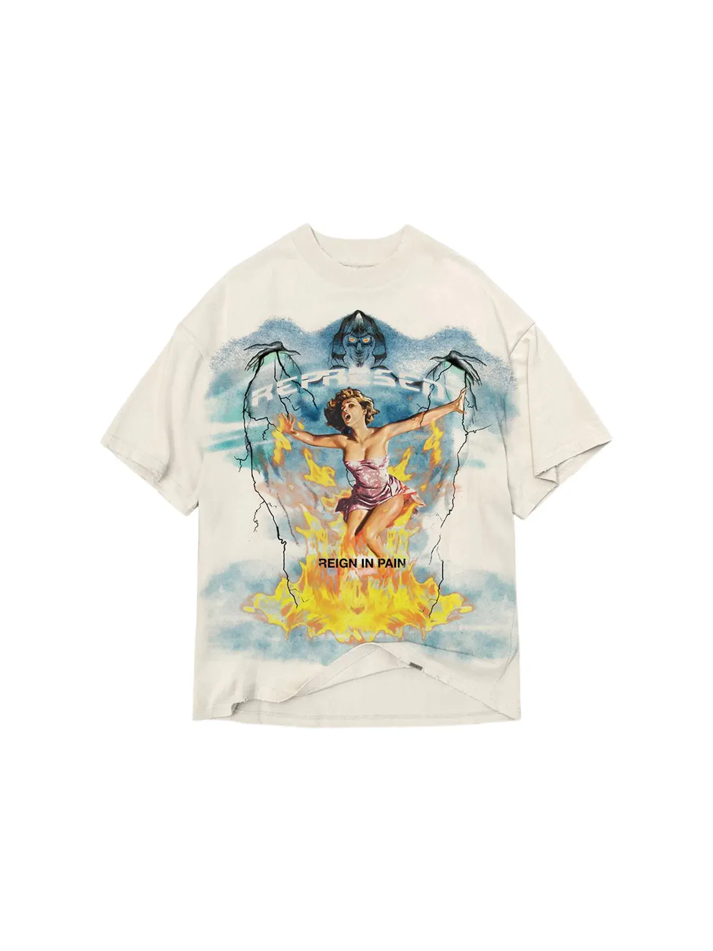 Мужская футболка с принтом Represent Spirit Reaper Reign In Pain T-Shirt Represent