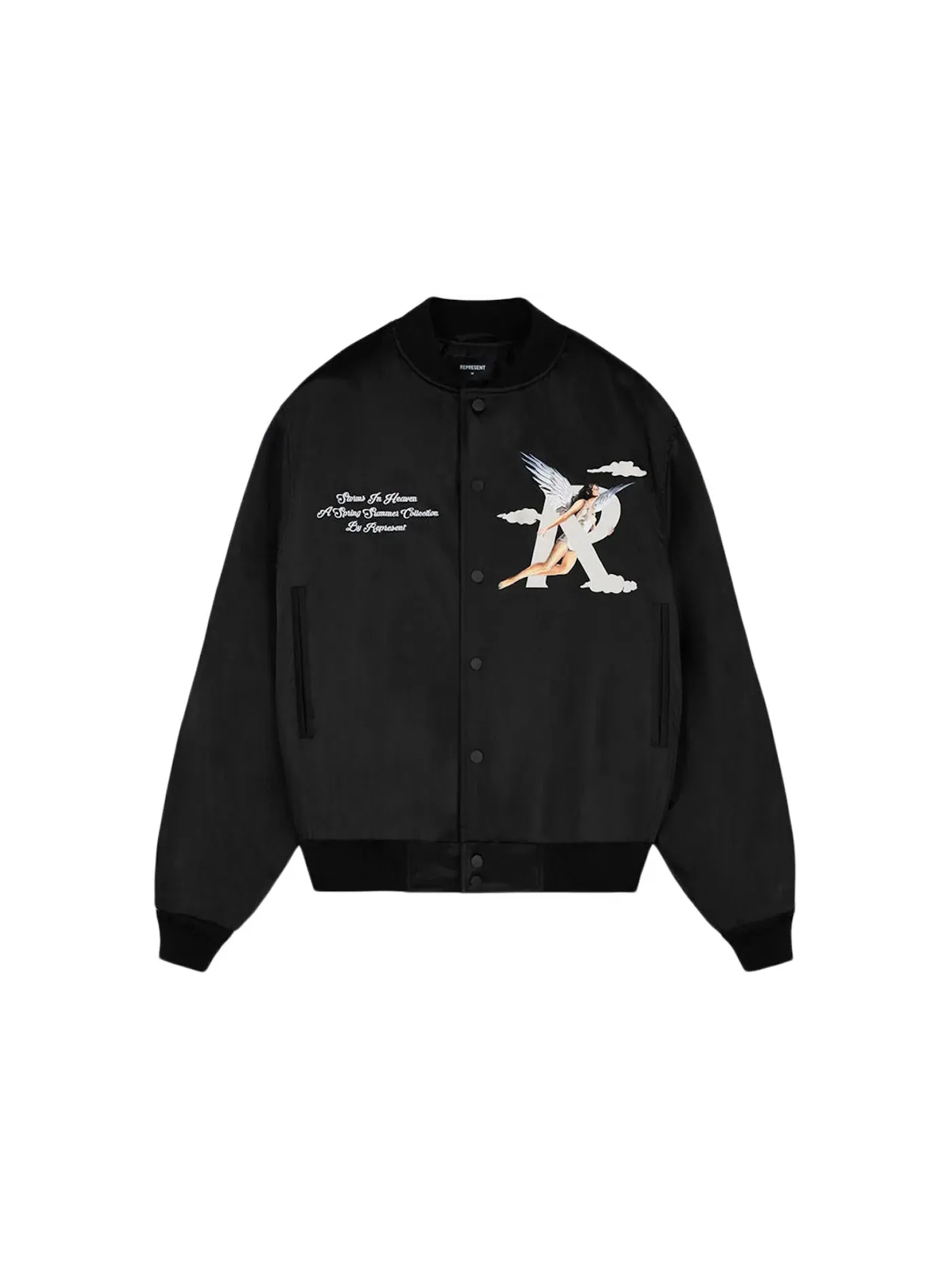 Унисекс-куртка бомбер с принтом Bomber Represent — изображение 1 из 2, черный