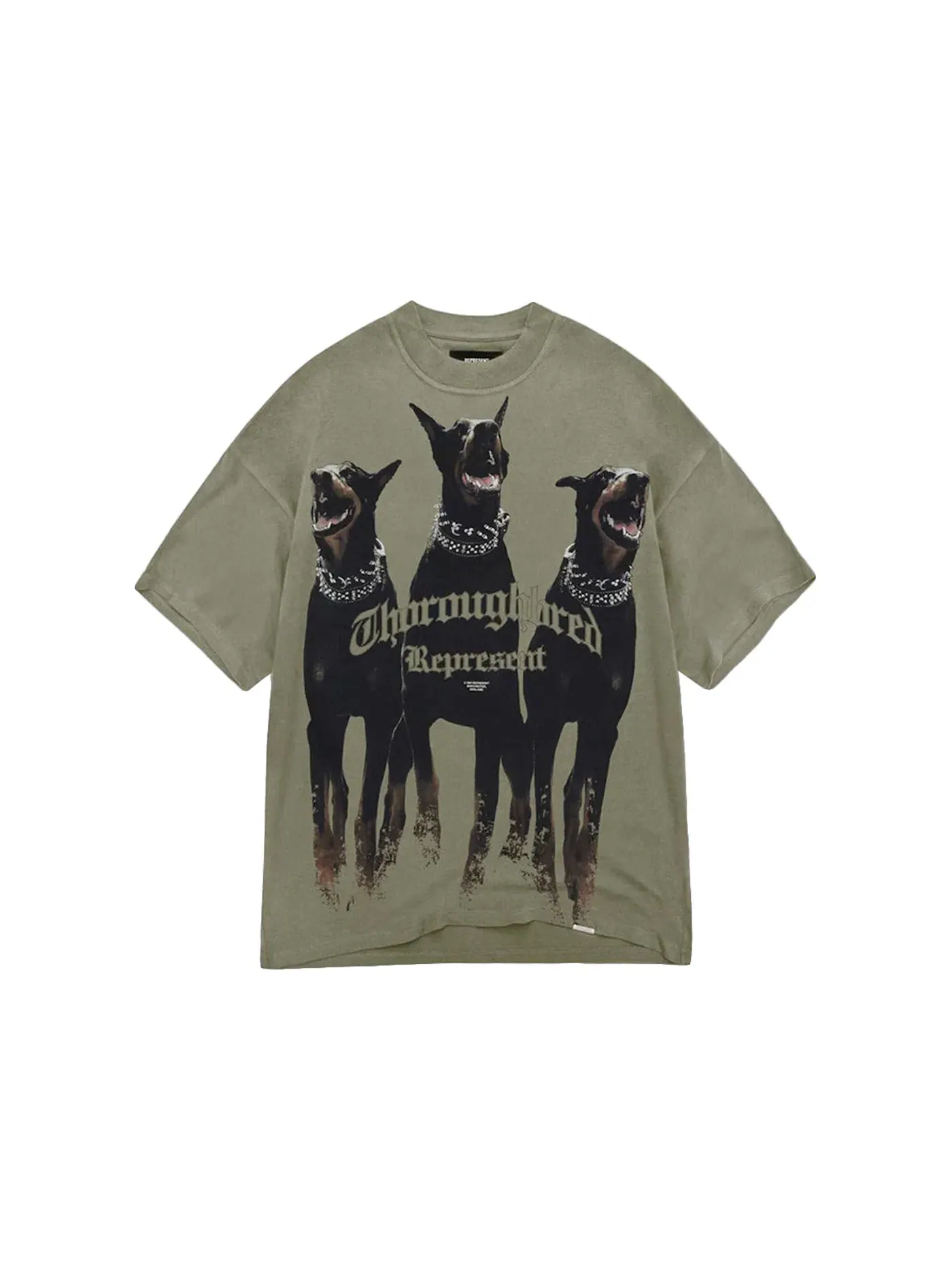Мужская футболка с принтом Thoroughbred Represent — изображение 1 из 1, хаки