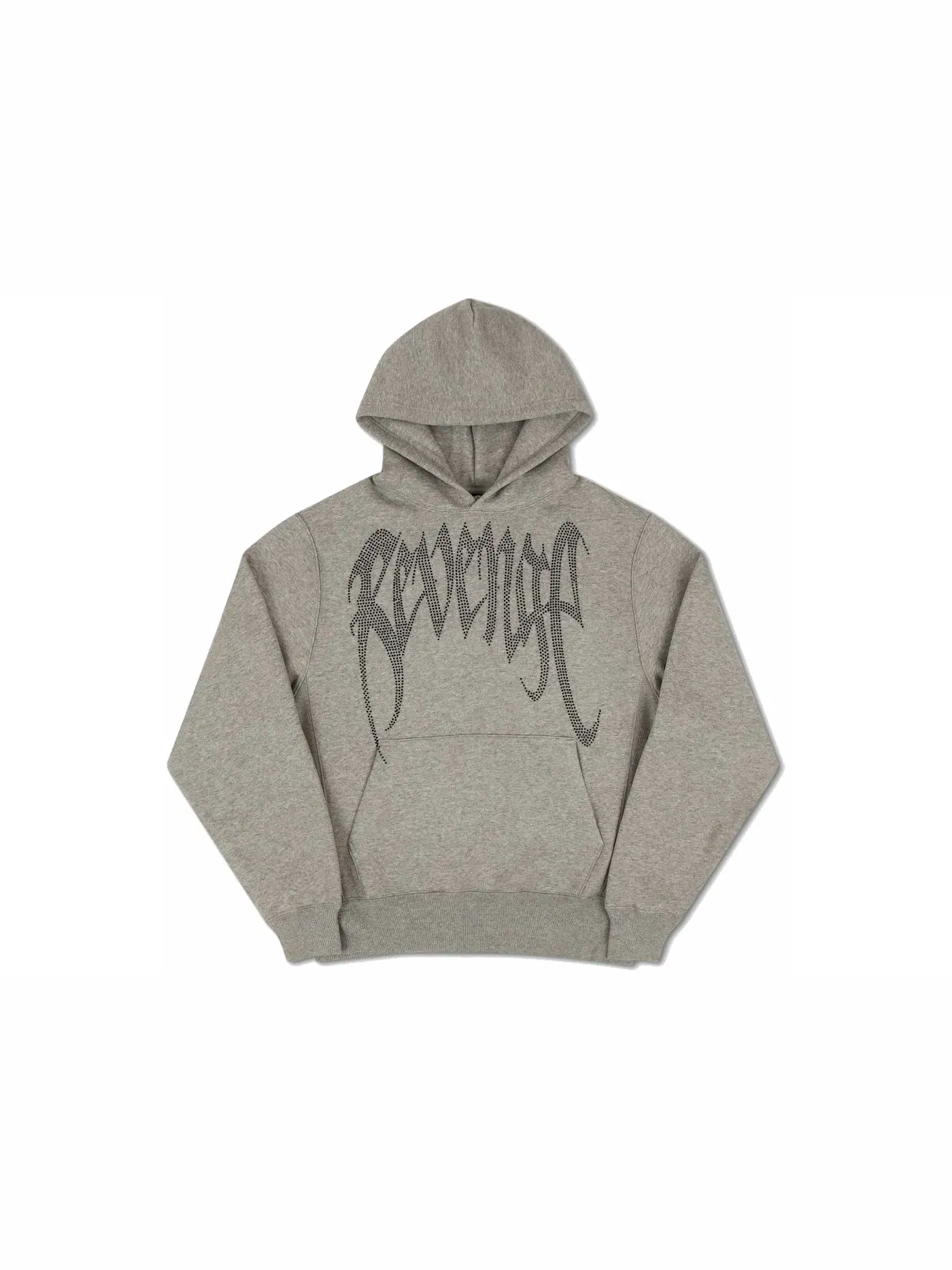 Мужская худи с принтом Revenge Bejeweled Arc Logo Hoodie — изображение 1 из 2, серый