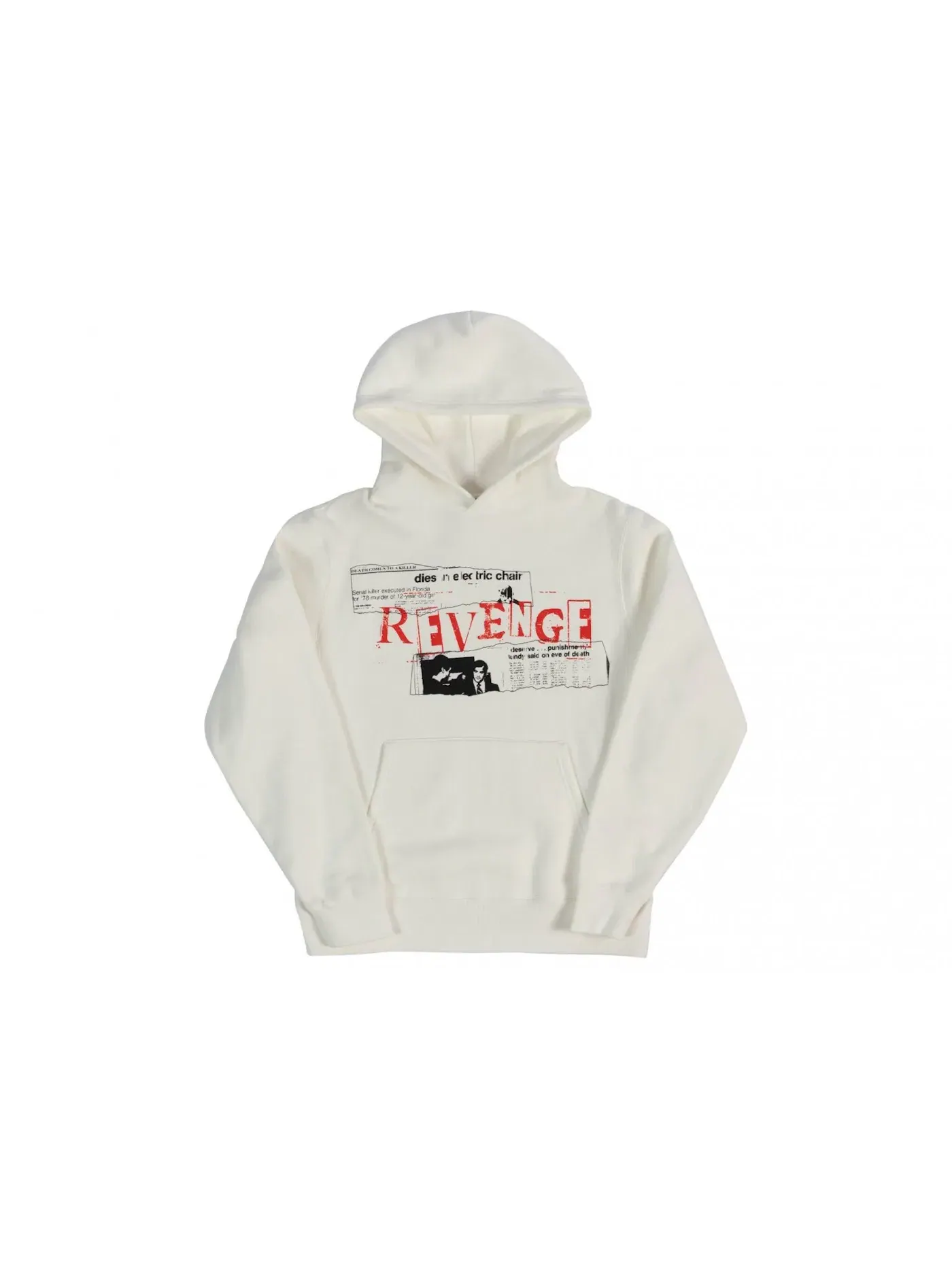 Мужской худи с принтом Revenge Hoodie — изображение 1 из 1, белый