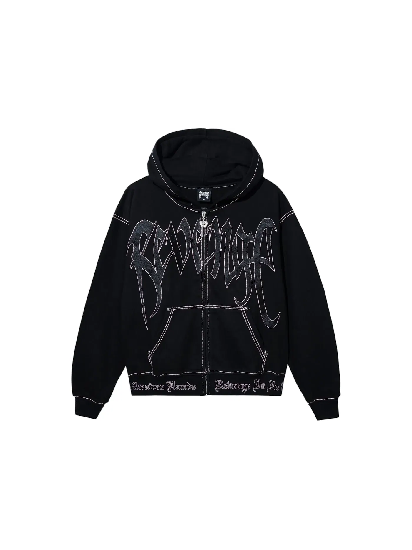 Мужской свитшот с принтом Revenge Sweatshirt — изображение 1 из 2, черный/розовый
