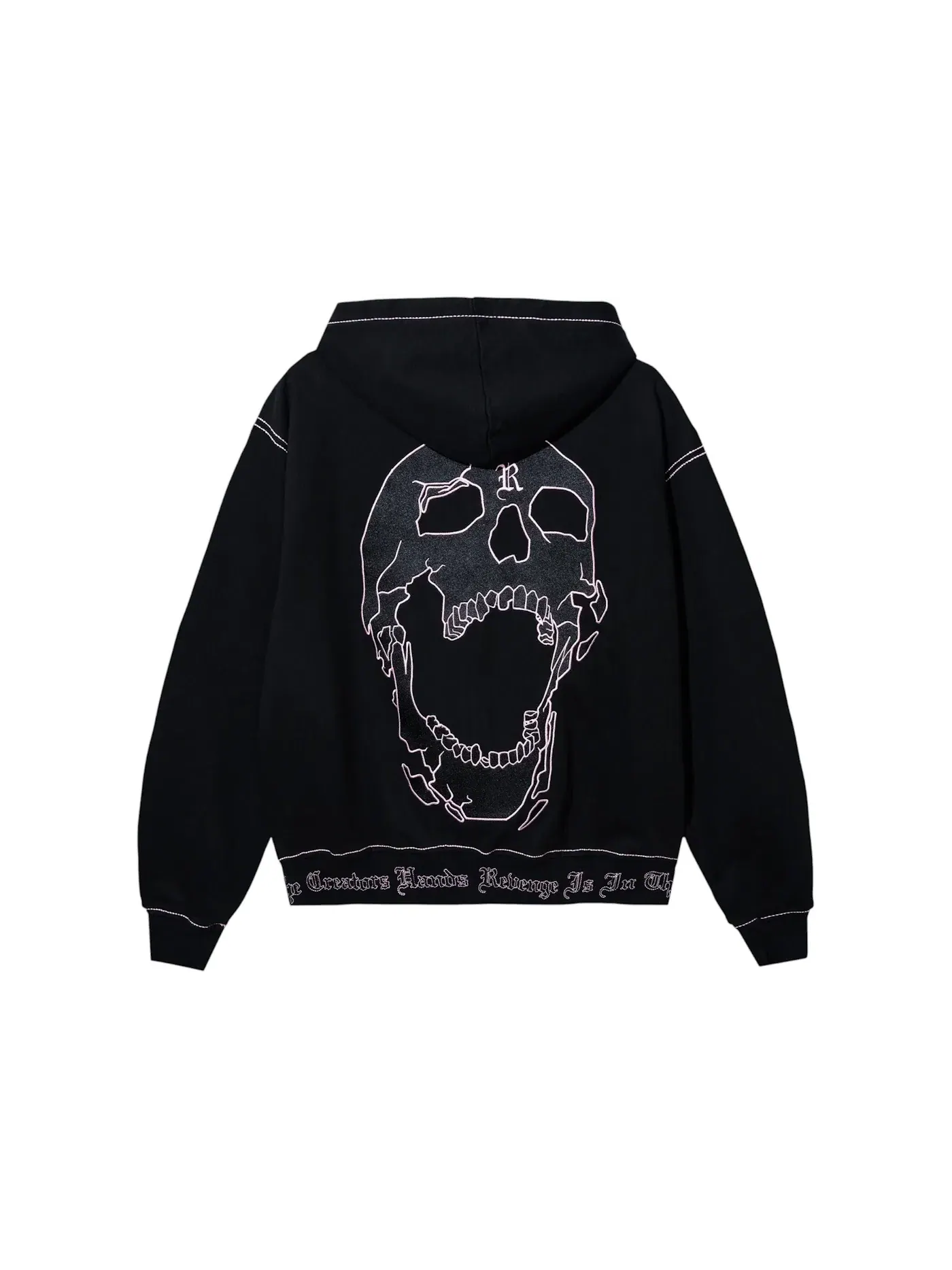 Мужской свитшот с принтом Revenge Sweatshirt — изображение 2 из 2, черный/розовый