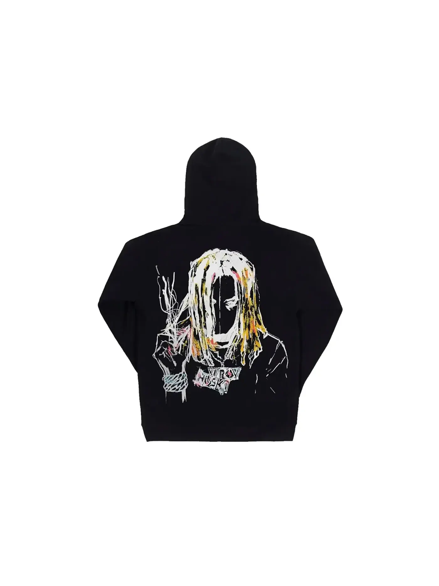 Мужской худи с принтом Revenge Hoodie — изображение 2 из 2, черный