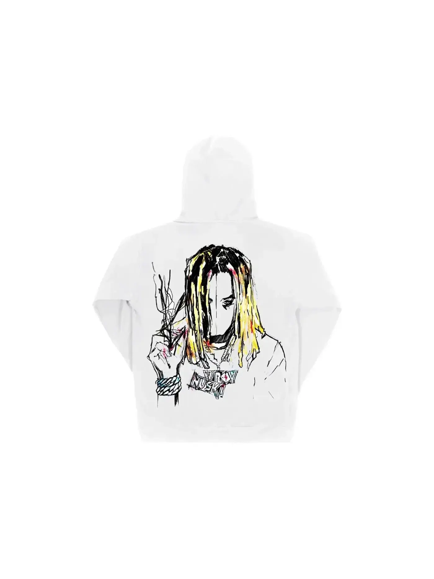Мужская худи с принтом Revenge Hoodie — изображение 2 из 2, белый
