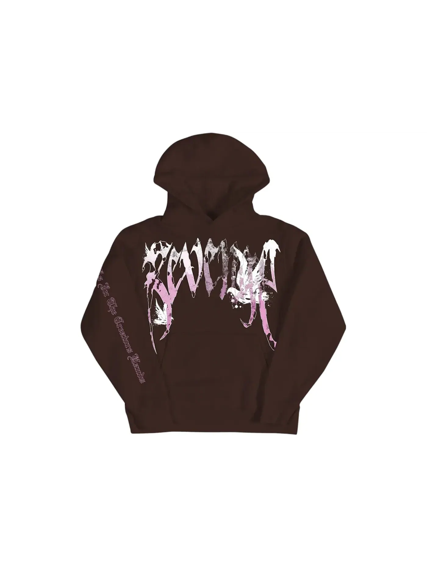 Мужской худи с принтом Revenge Hoodie — изображение 1 из 1, коричневый
