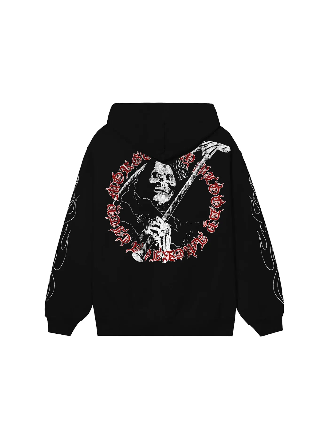 Мужская худи с принтом Grim Reaper Red Logo Revenge — изображение 2 из 2, черный