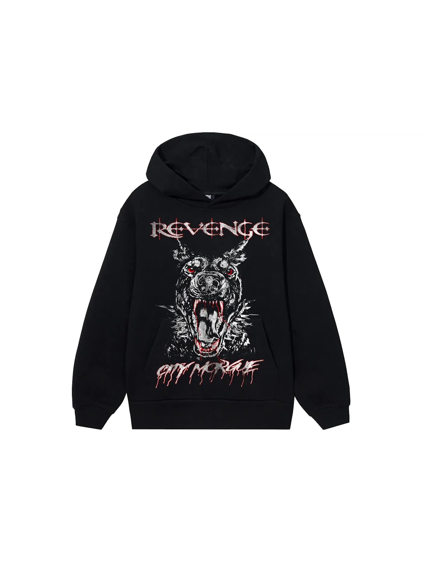 Мужской худи с принтом Revenge Hound Hoodie — изображение 1 из 1, черный