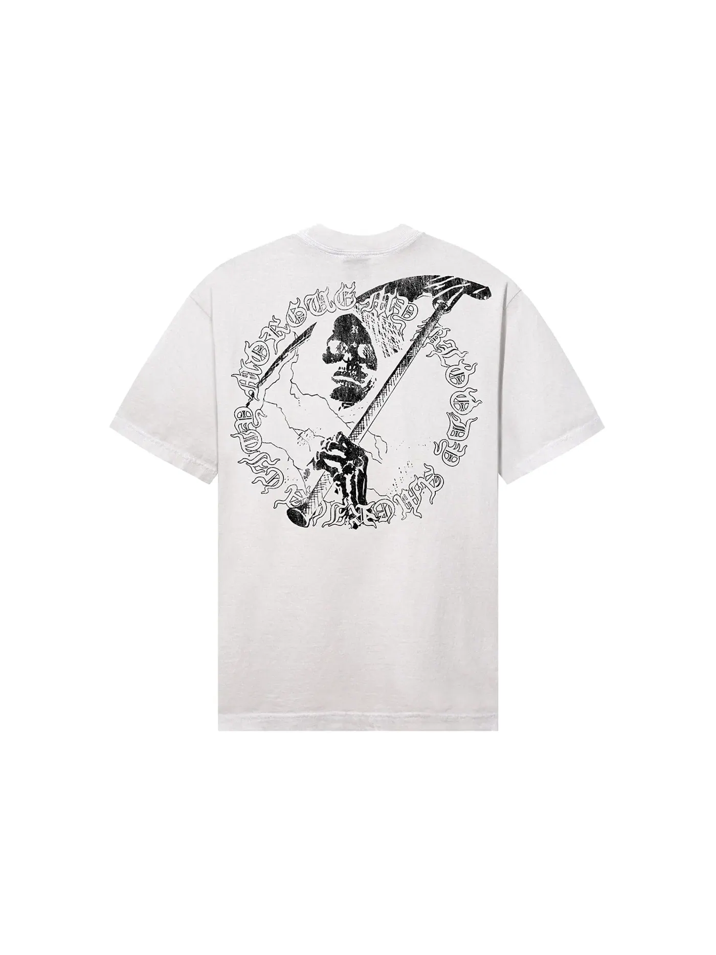 Мужская футболка с принтом Revenge x City Morgue Reaper Tee — изображение 2 из 2, цементный