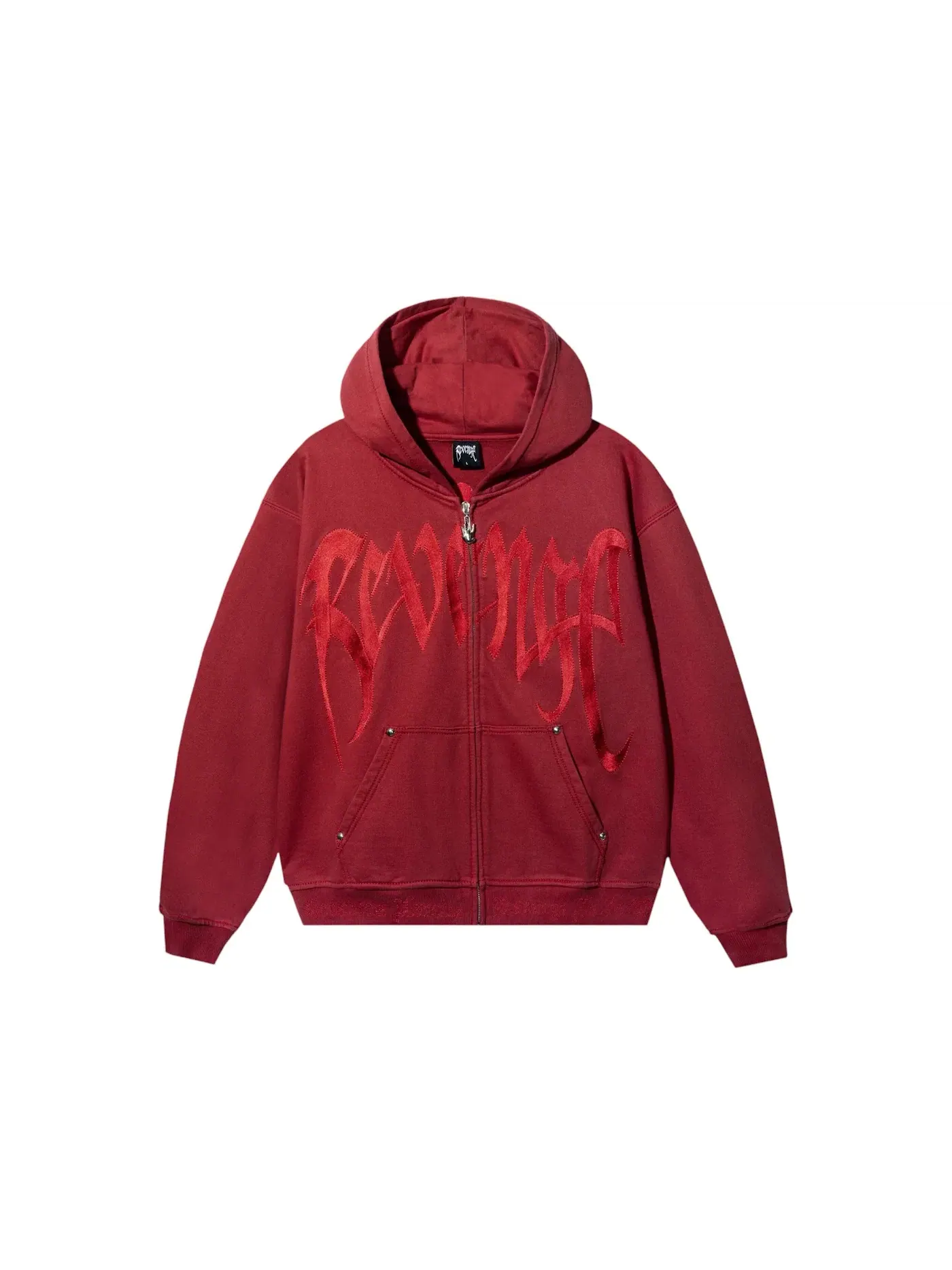 Мужская худи с контрастной молнией Revenge Kill Hoodie — изображение 1 из 2, красный/красный