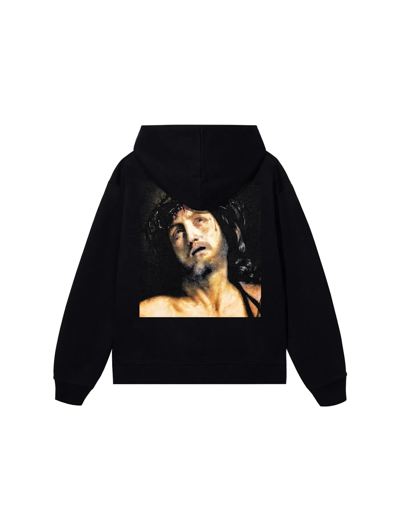 Мужская худи с принтом Revenge I Need Jesus Hoodie — изображение 2 из 2, черный