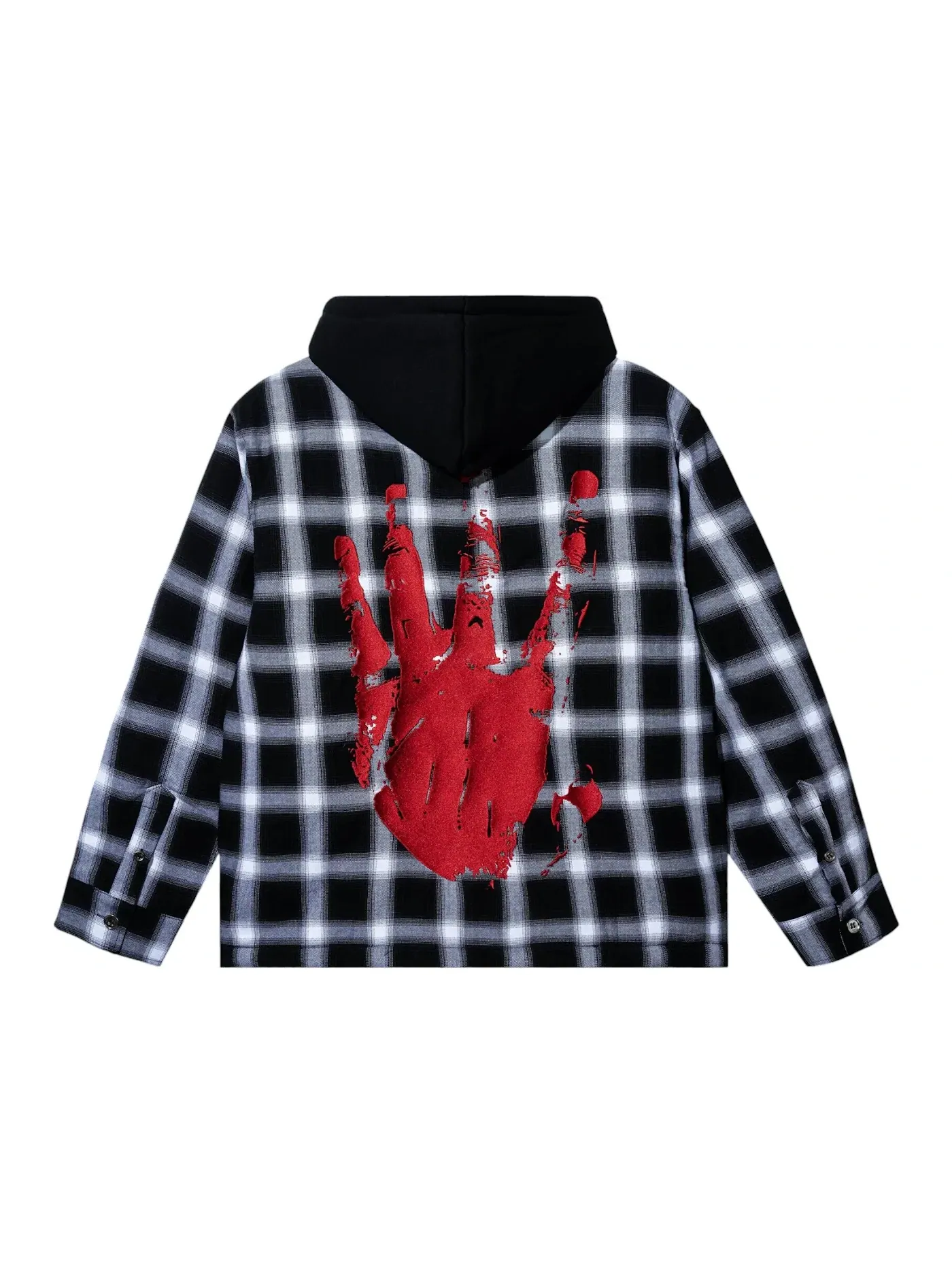 Мужская худи-фланель с принтом Revenge Flannel — изображение 2 из 2, черный/красный